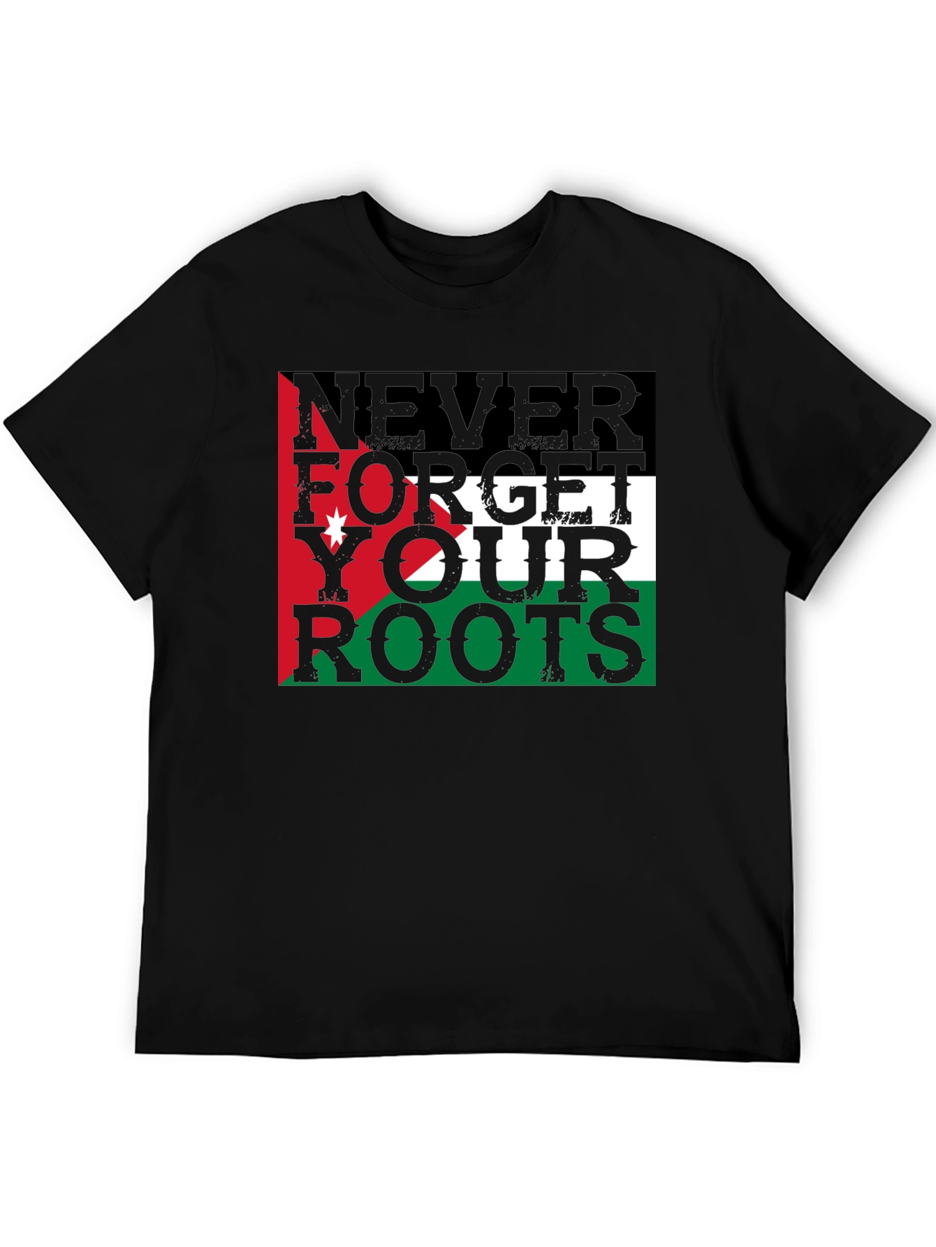 Black Jordan Roots T-Shirt - Never Forget view 5