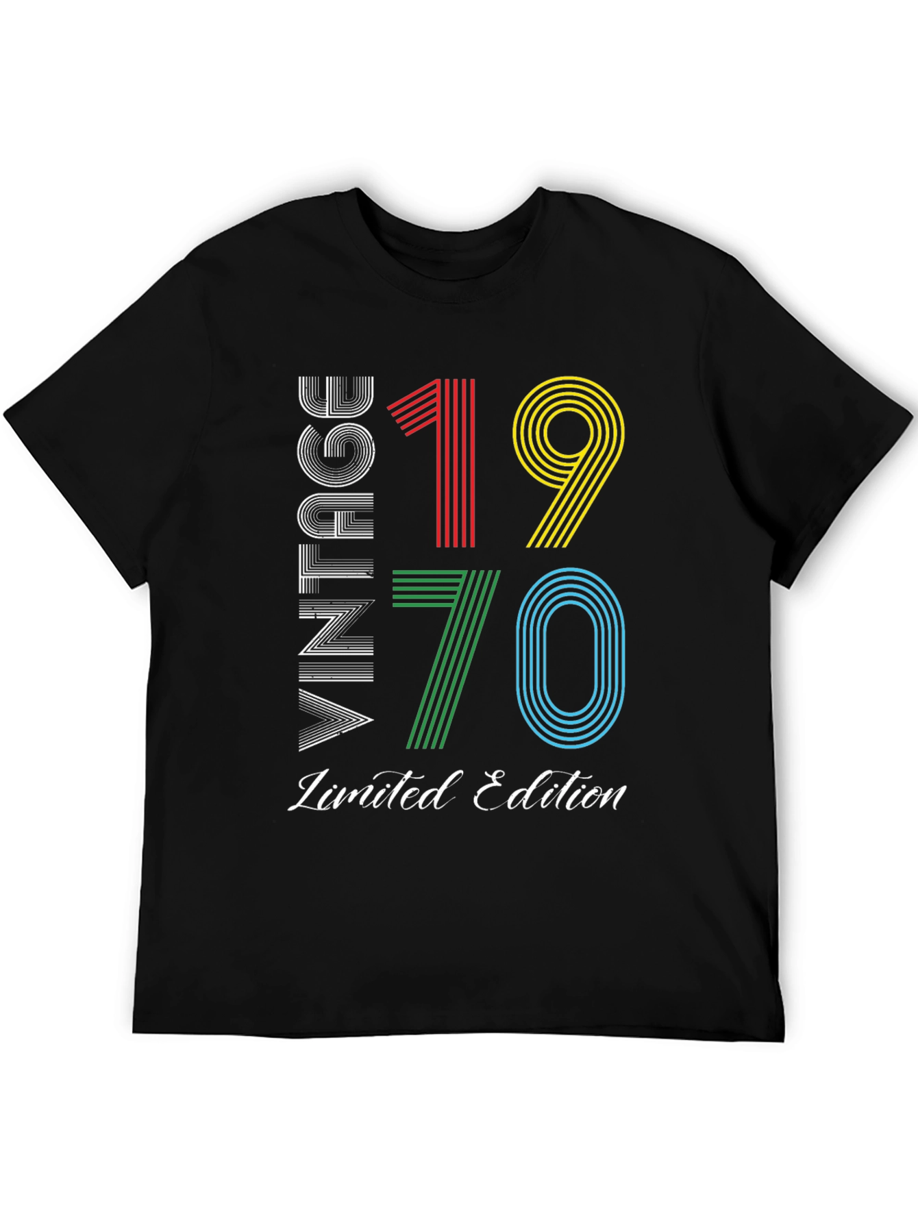 Black Vintage 1970 Limited Edition T-Shirt view 5