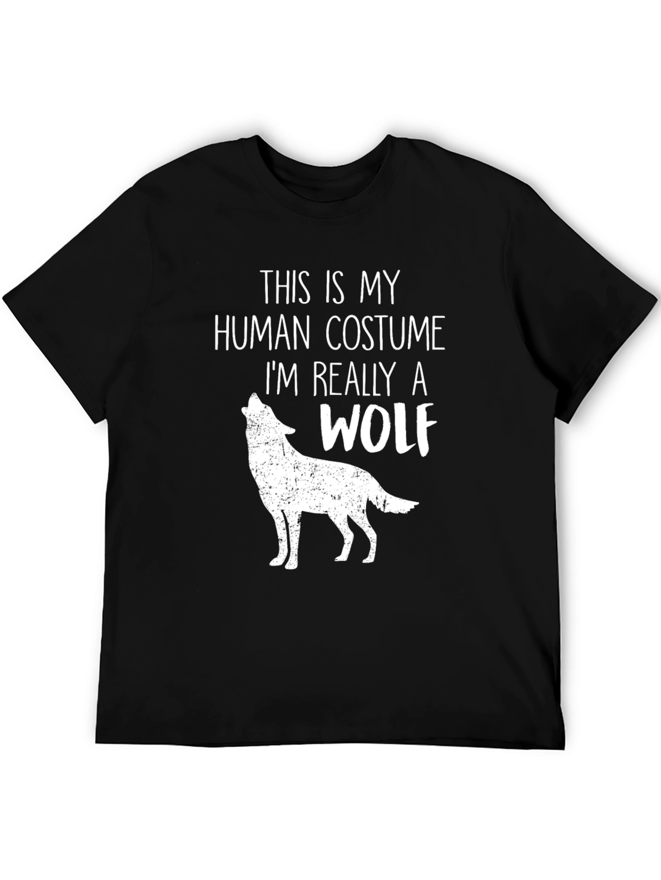 Human Costume Wolf T-Shirt - Funny Halloween Tee - 5