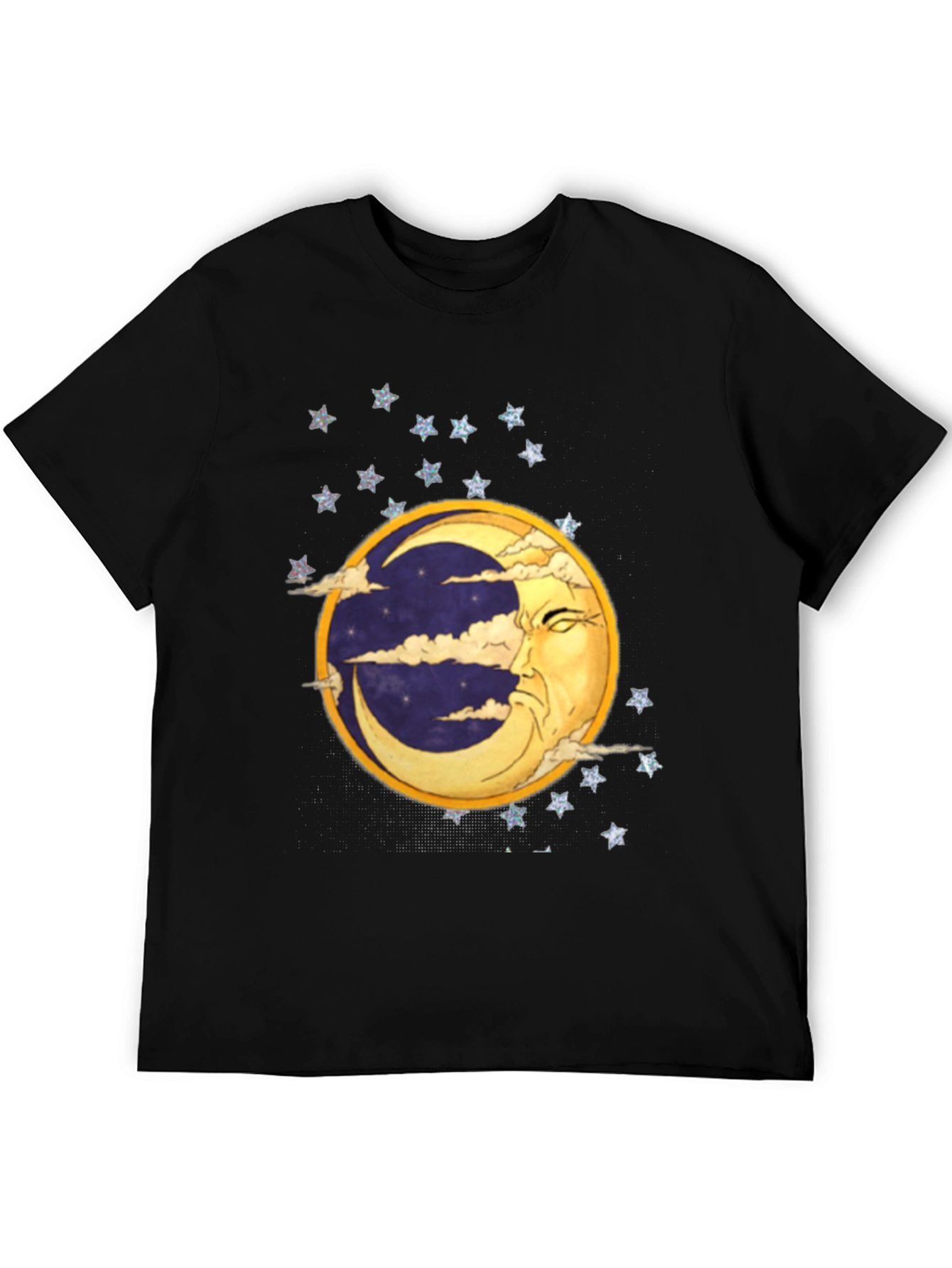 Black Mystic Moon T-Shirt - Celestial Graphic Tee view 5
