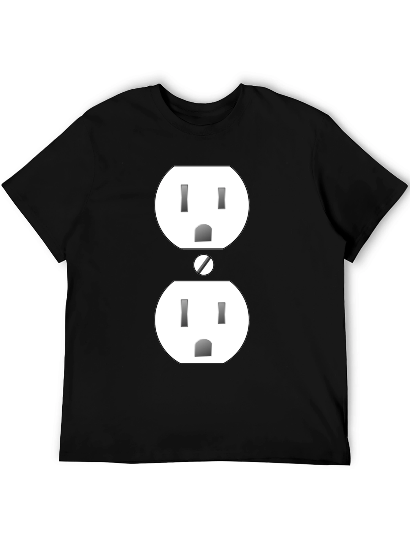 Black Electric Outlet Graphic Tee - Quirky & Fun! view 5
