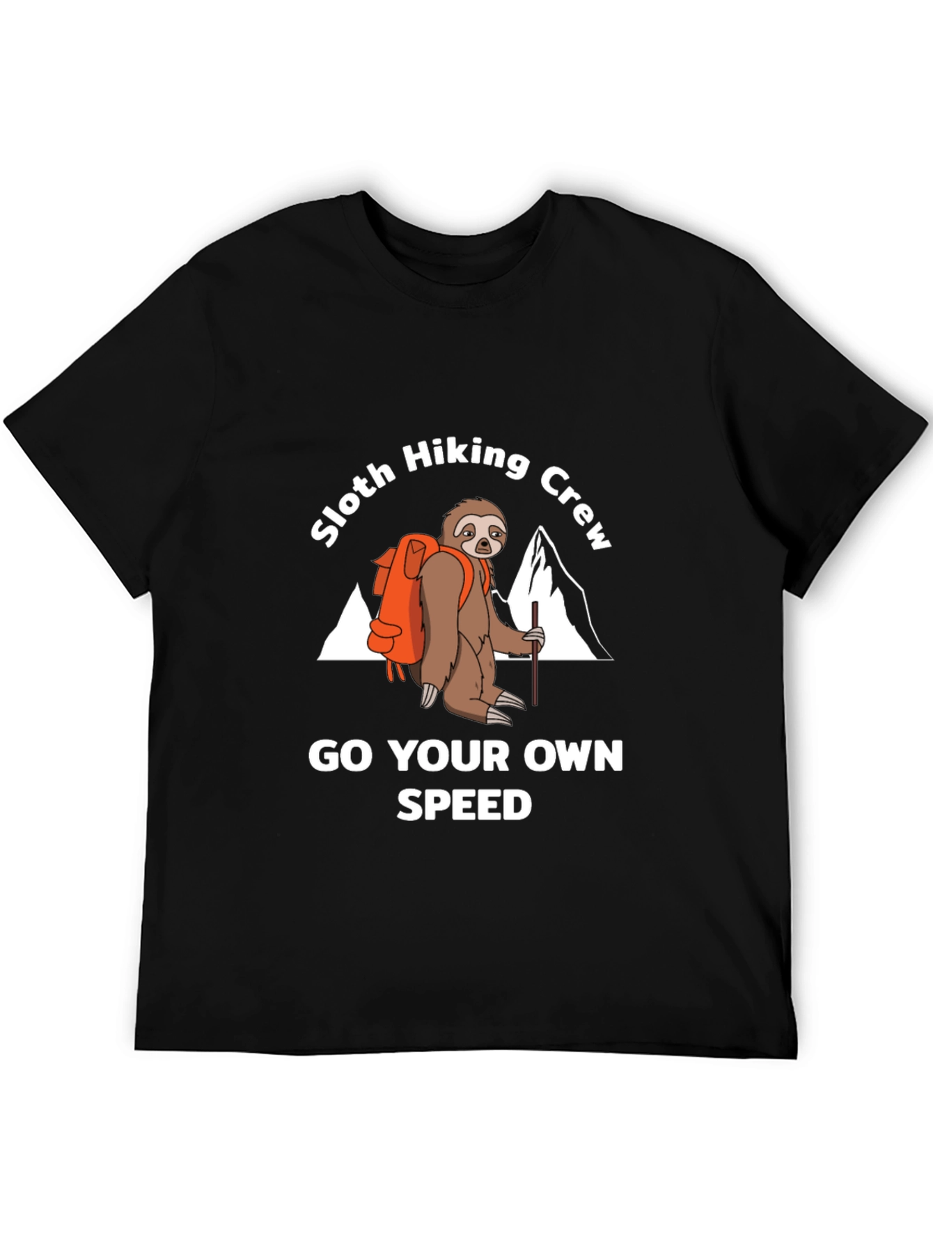 Black Sloth Hiking Crew Graphic Tee - Go Your Own Speed view 5