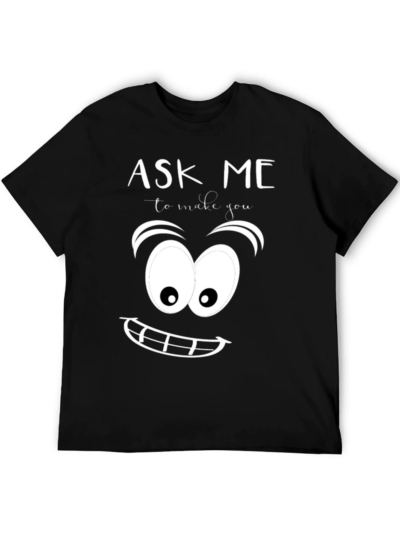 Black Ask Me To Make You Smile Graphic Tee view 5