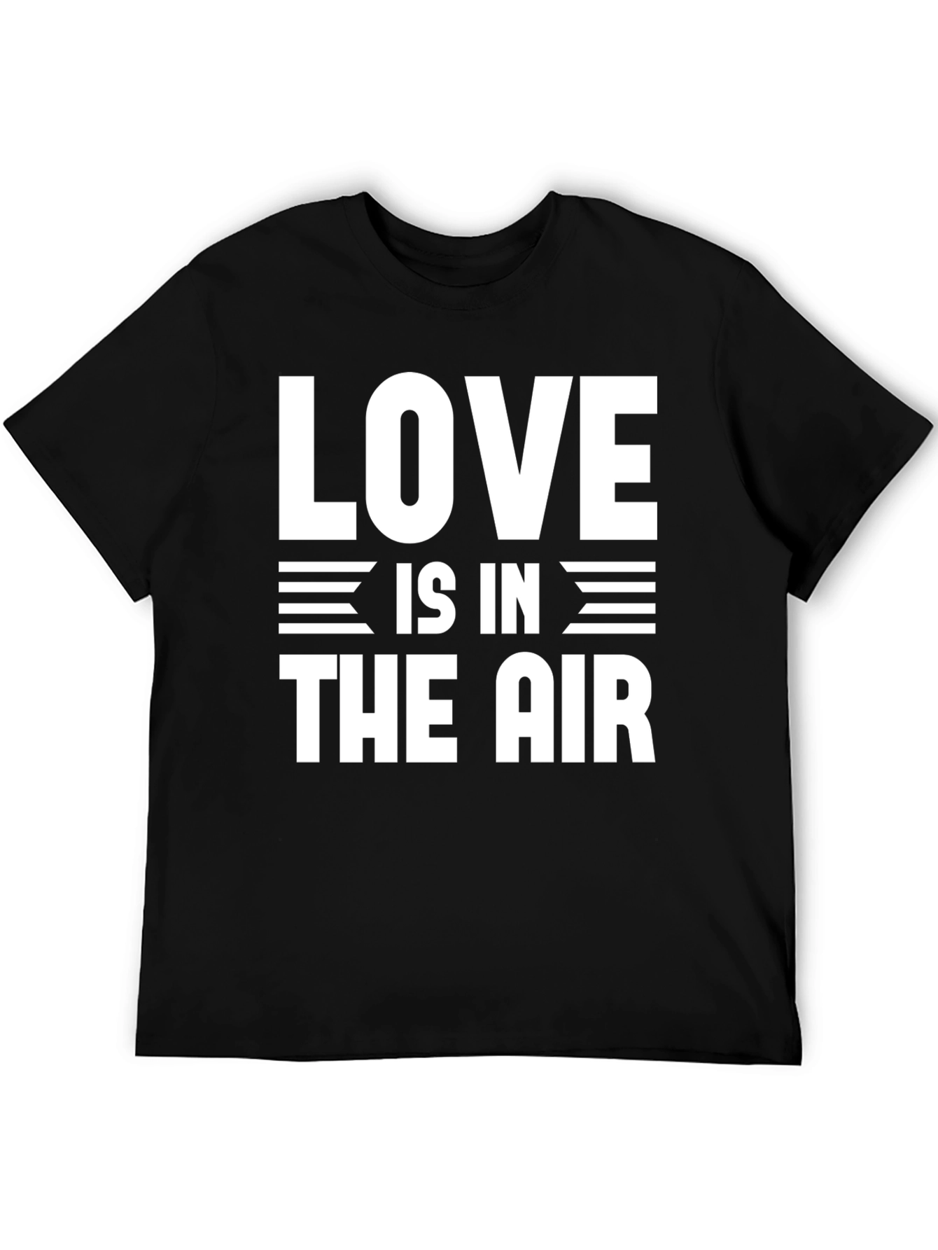 Black Love Is In The Air Graphic Tee - Black view 5