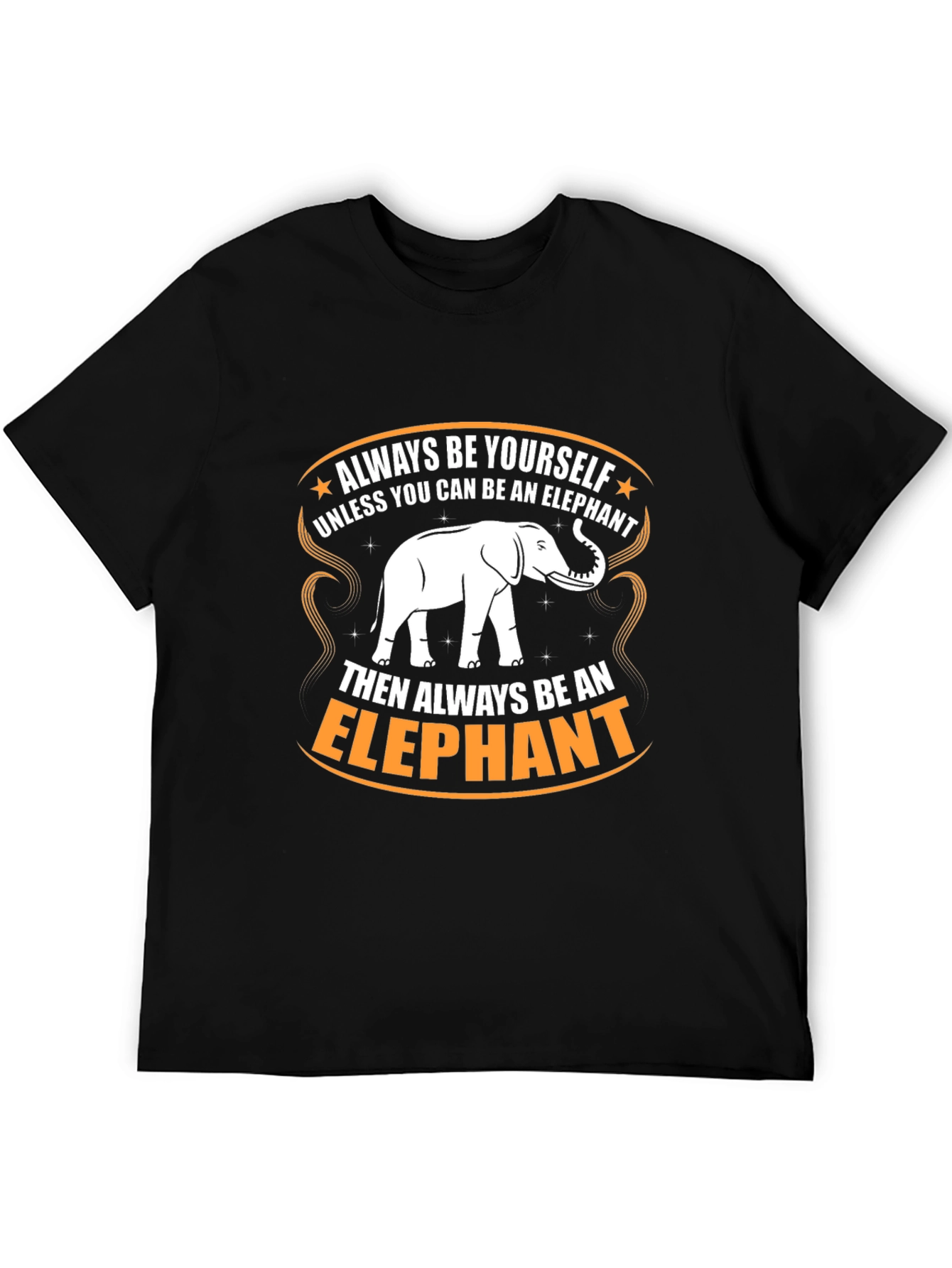 Black Always Be An Elephant Graphic T-Shirt view 5