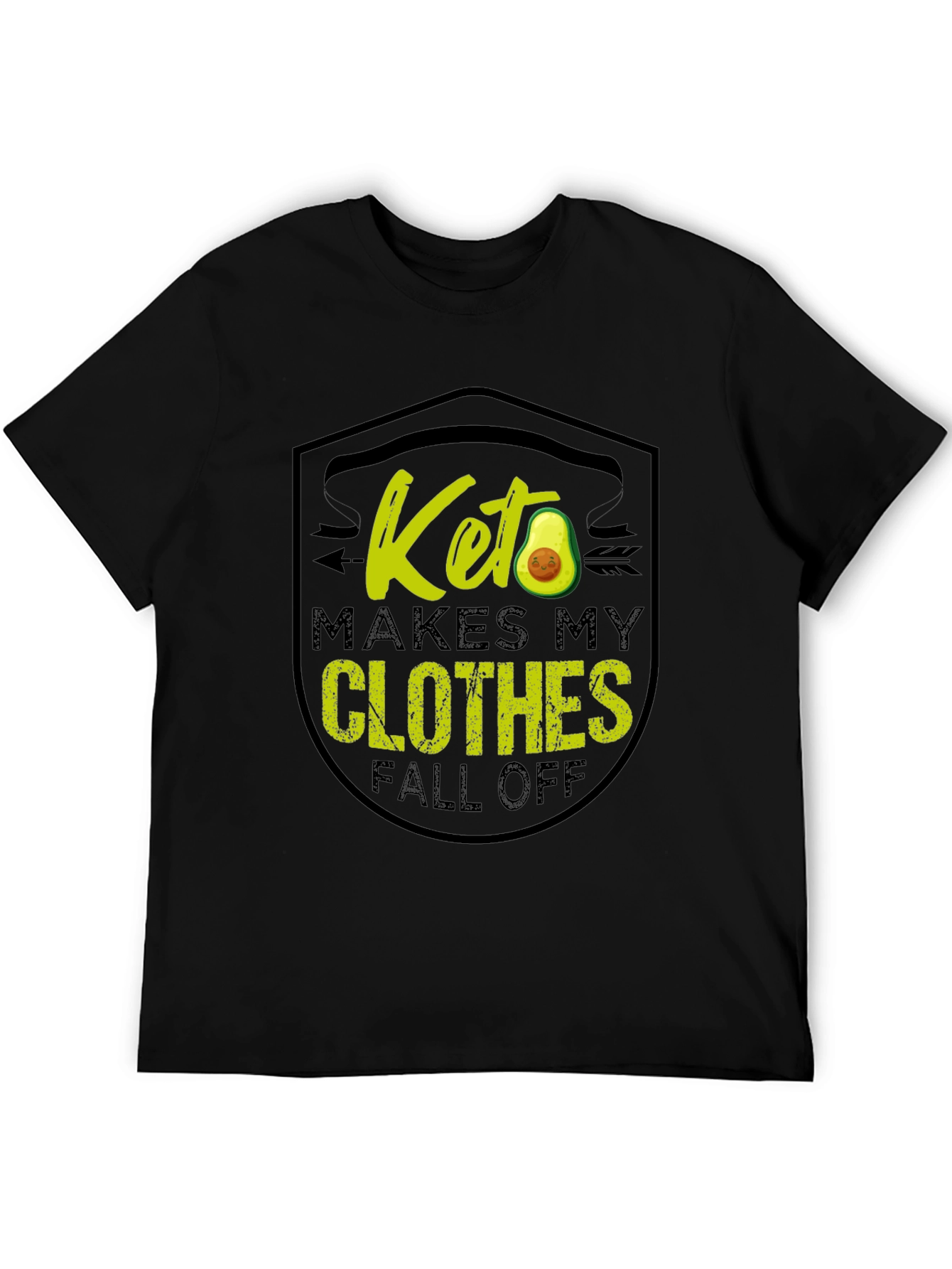 Black Keto Diet T-Shirt - Makes My Clothes Fall Off view 5