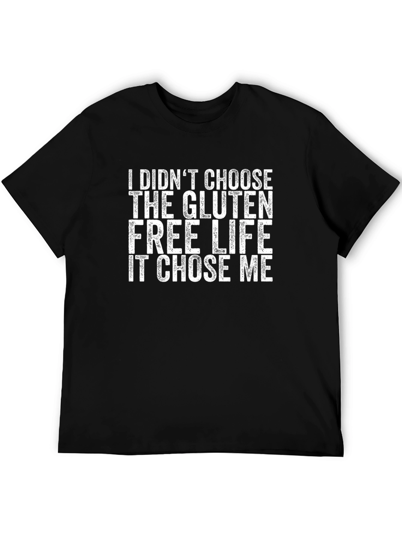 Black Gluten Free Life T-Shirt - Trendy Slogan Tee view 5
