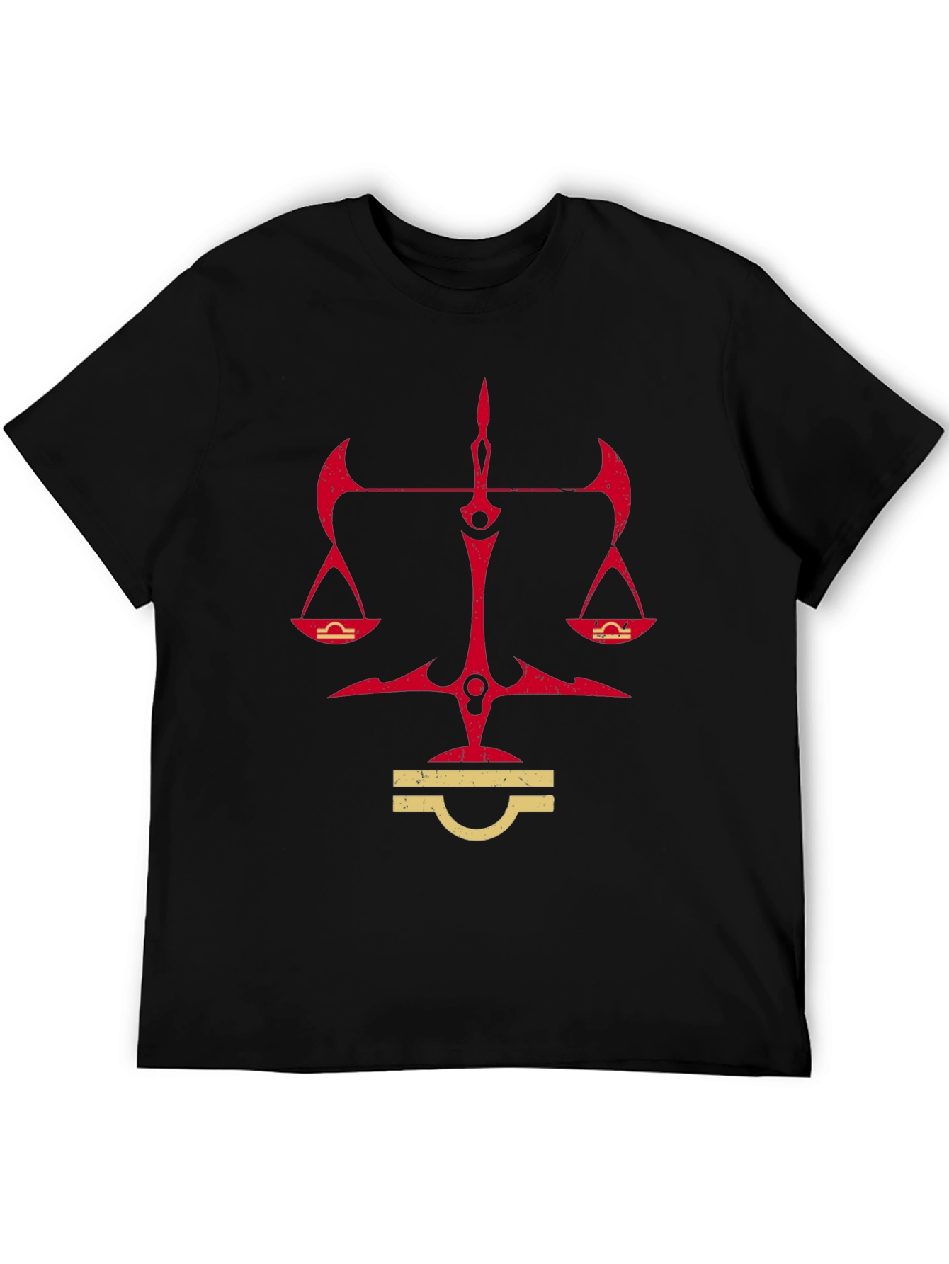 Black Libra Zodiac Graphic Tee - Black view 5