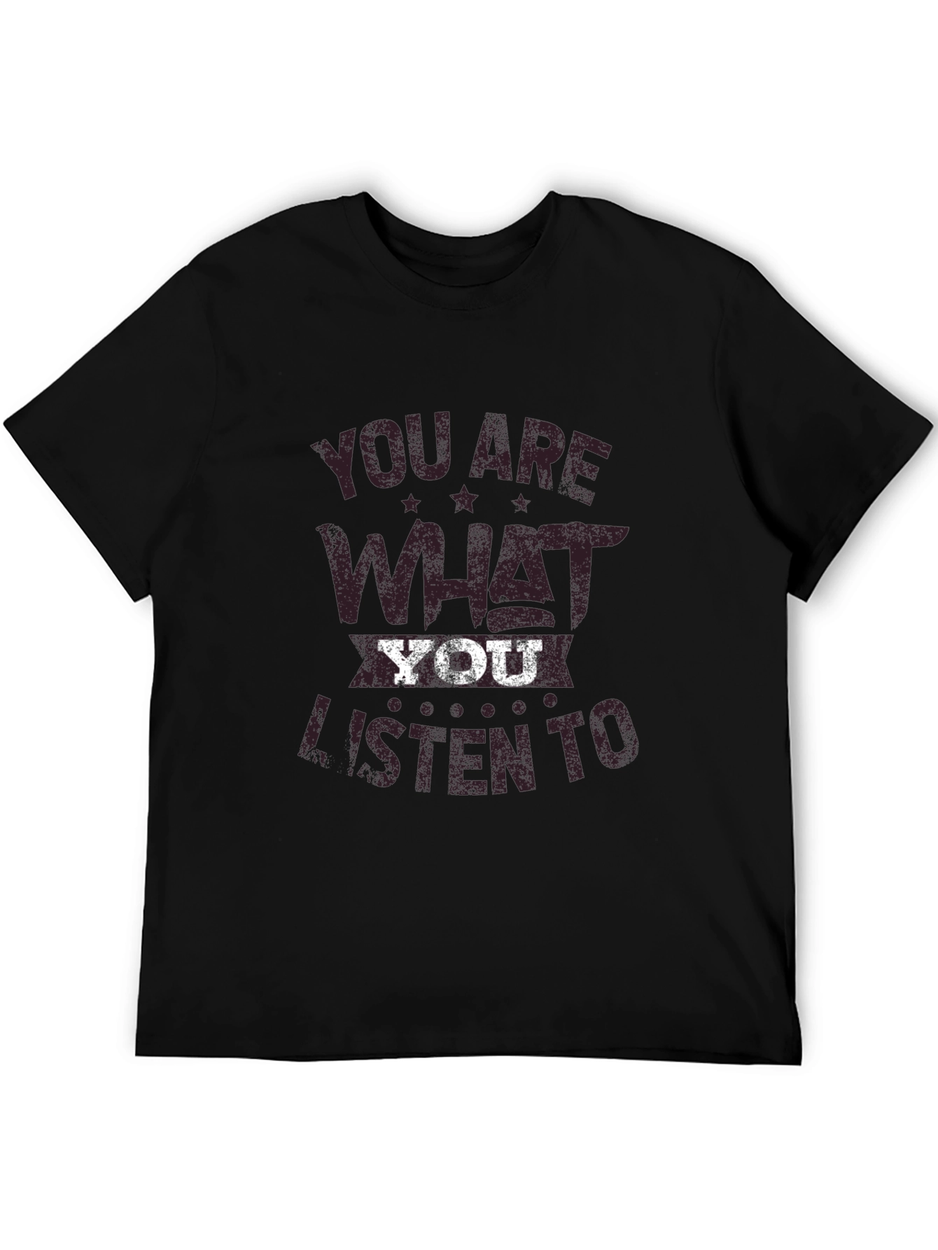 Black You Are What You Listen To Graphic Tee view 5