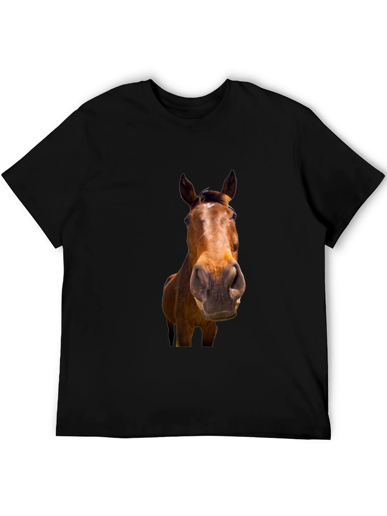 Black Black Horse Graphic T-Shirt for Men view 5