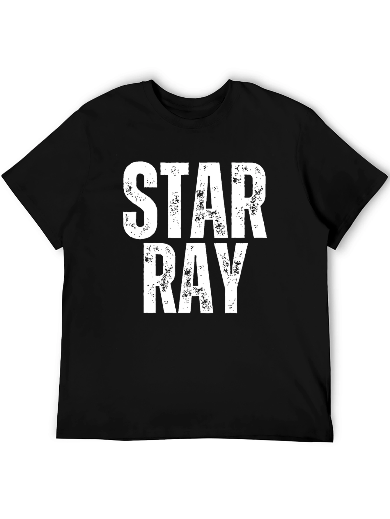 Black Star Ray Graphic T-Shirt - Distressed Print view 5