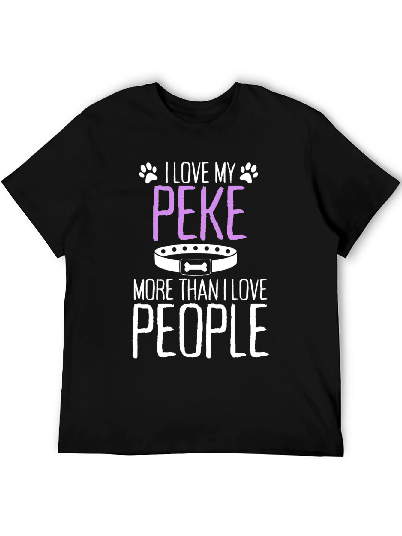 Black I Love My Peke T-Shirt - Dog Lover Tee view 5
