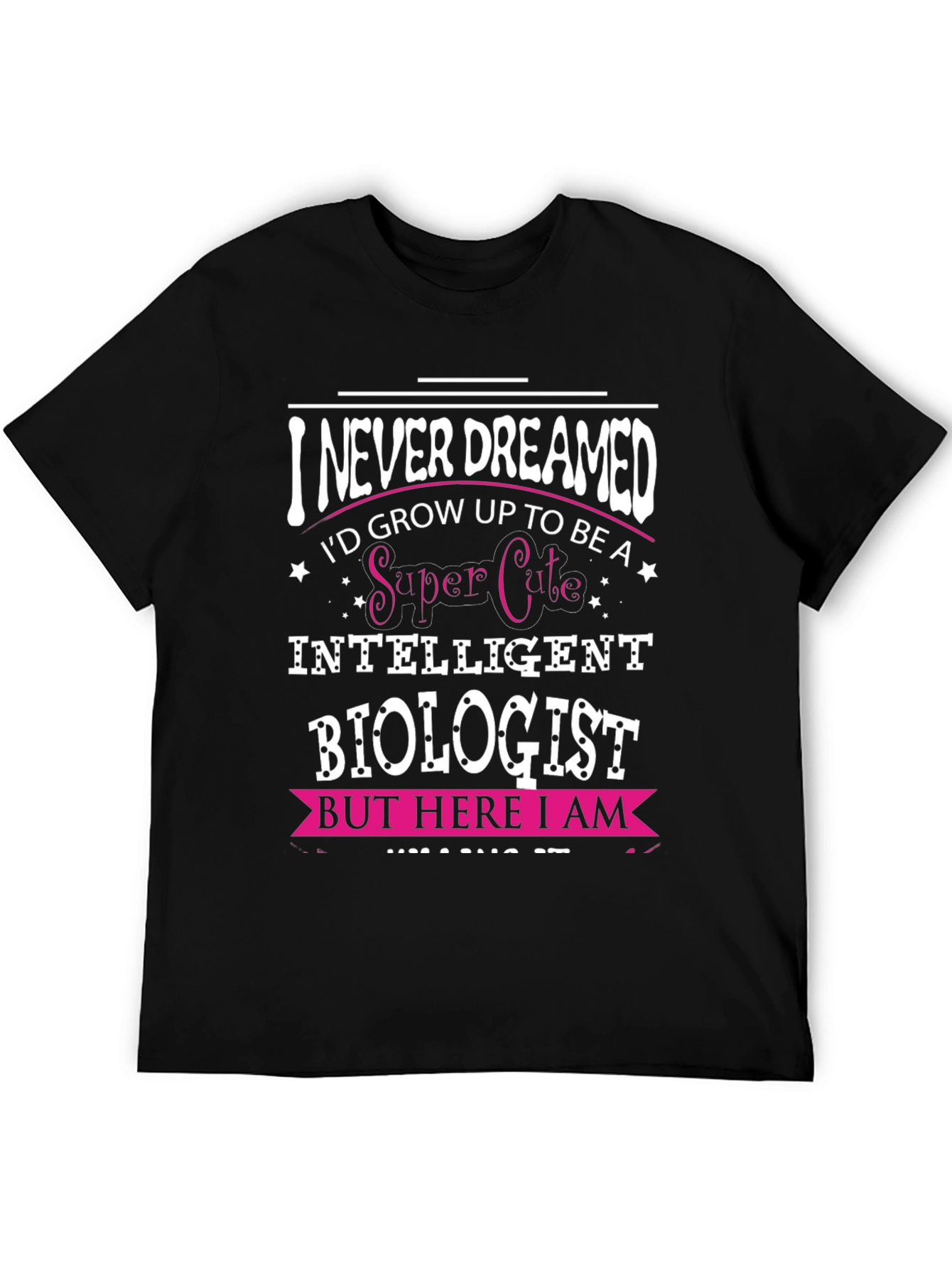 Black Super Cute Biologist T-Shirt - Funny Science Tee view 5