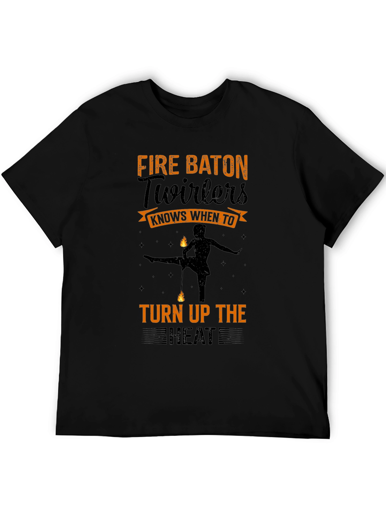 Black Fire Baton Twirlers T-Shirt - Turn Up the Heat! view 5