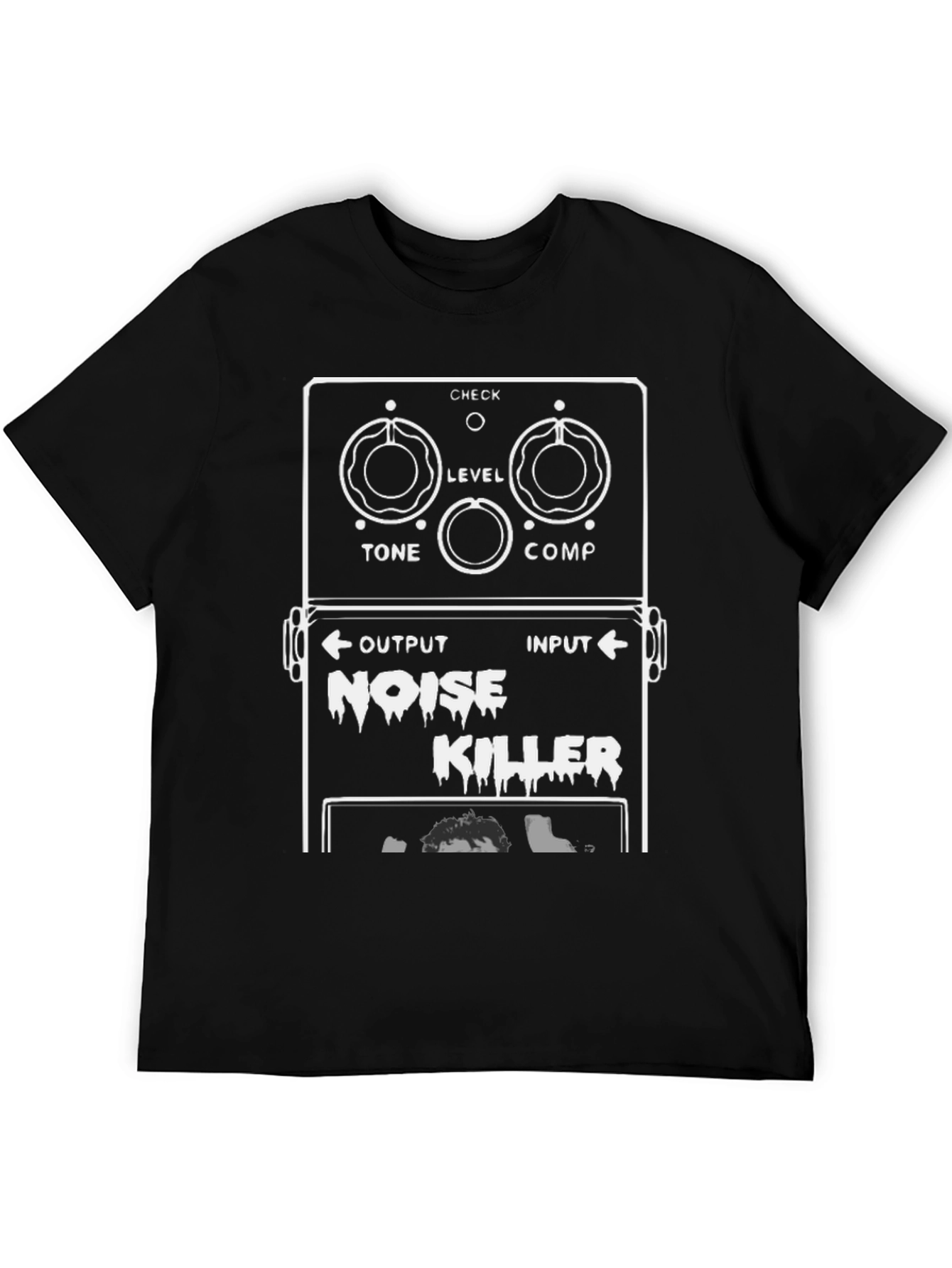 Black Noise Killer T-Shirt - Guitar Pedal Graphic Tee view 5
