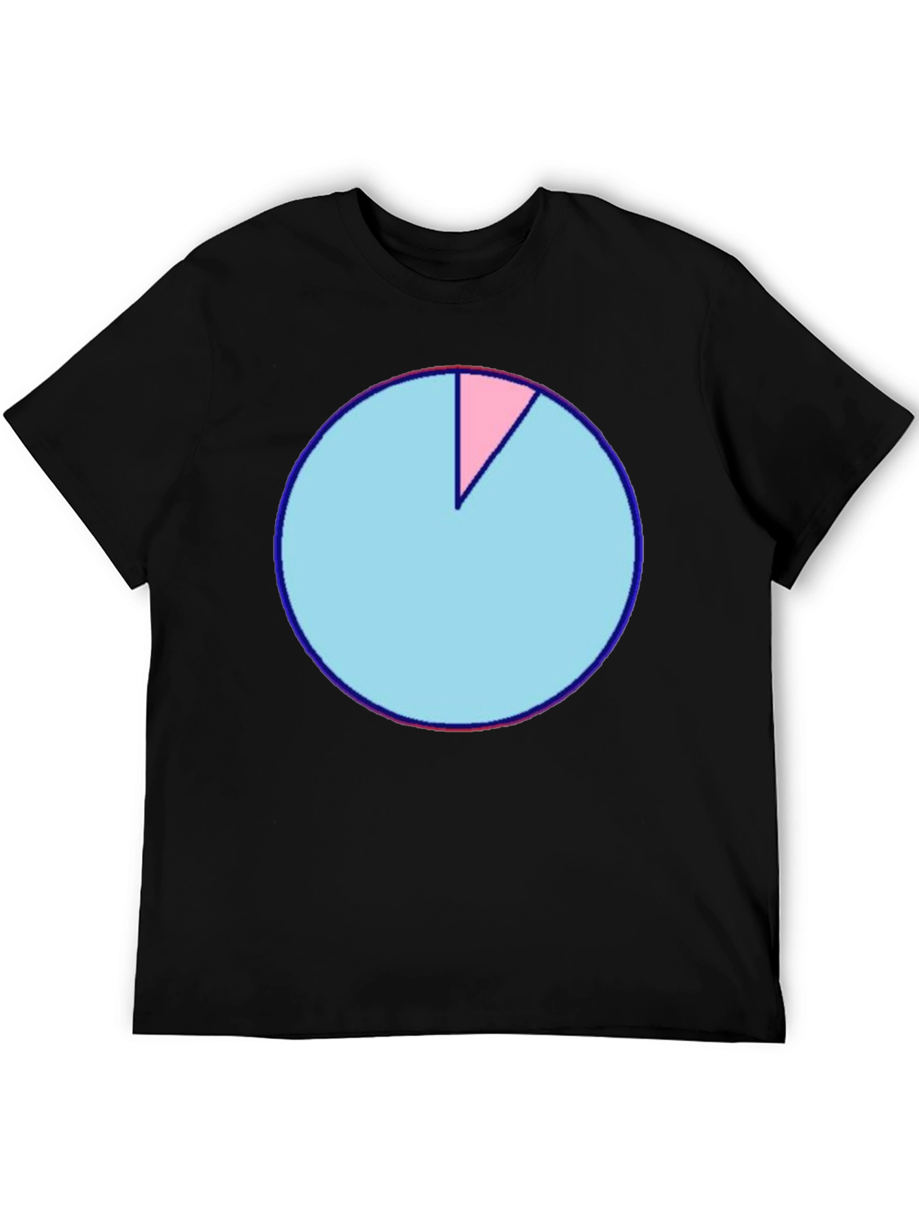 Black Pie Chart Graphic T-Shirt - Soft Cotton Blend, Casual Wear view 5