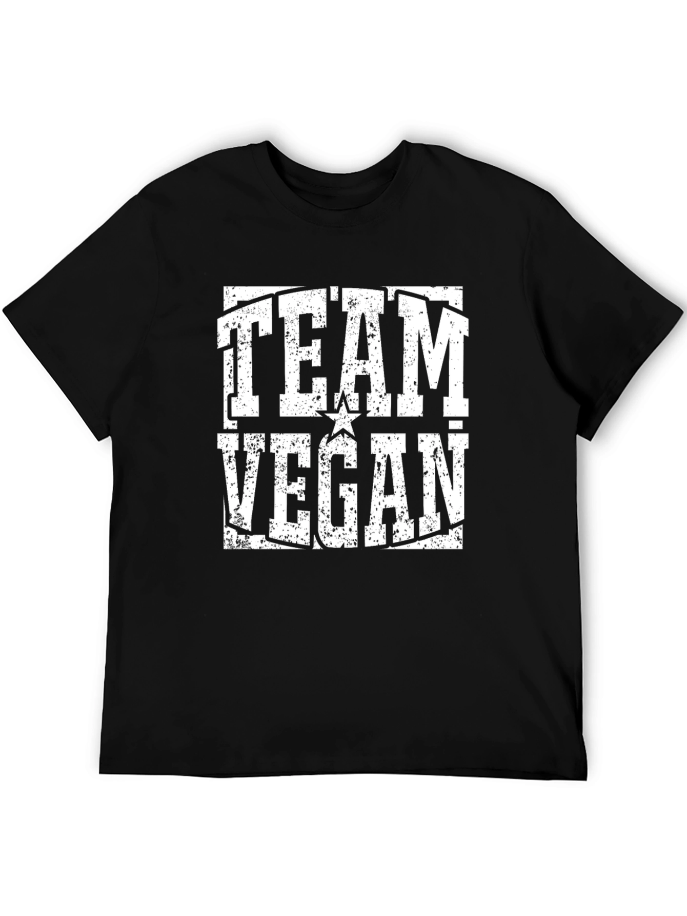 Black Team Vegan Graphic Tee - Unisex Black T-Shirt view 5