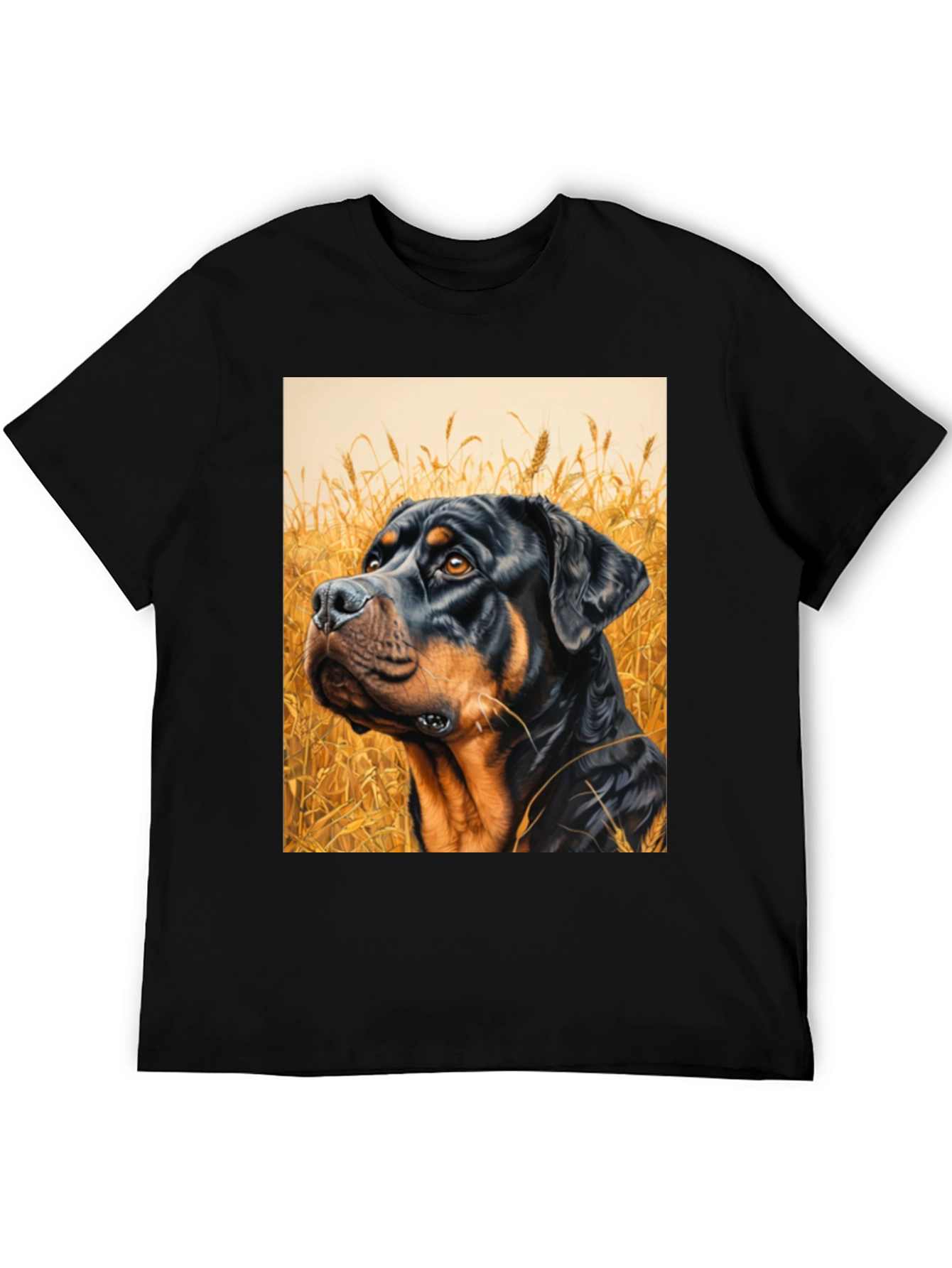 Rottweiler Dog Art Black T-Shirt - 5