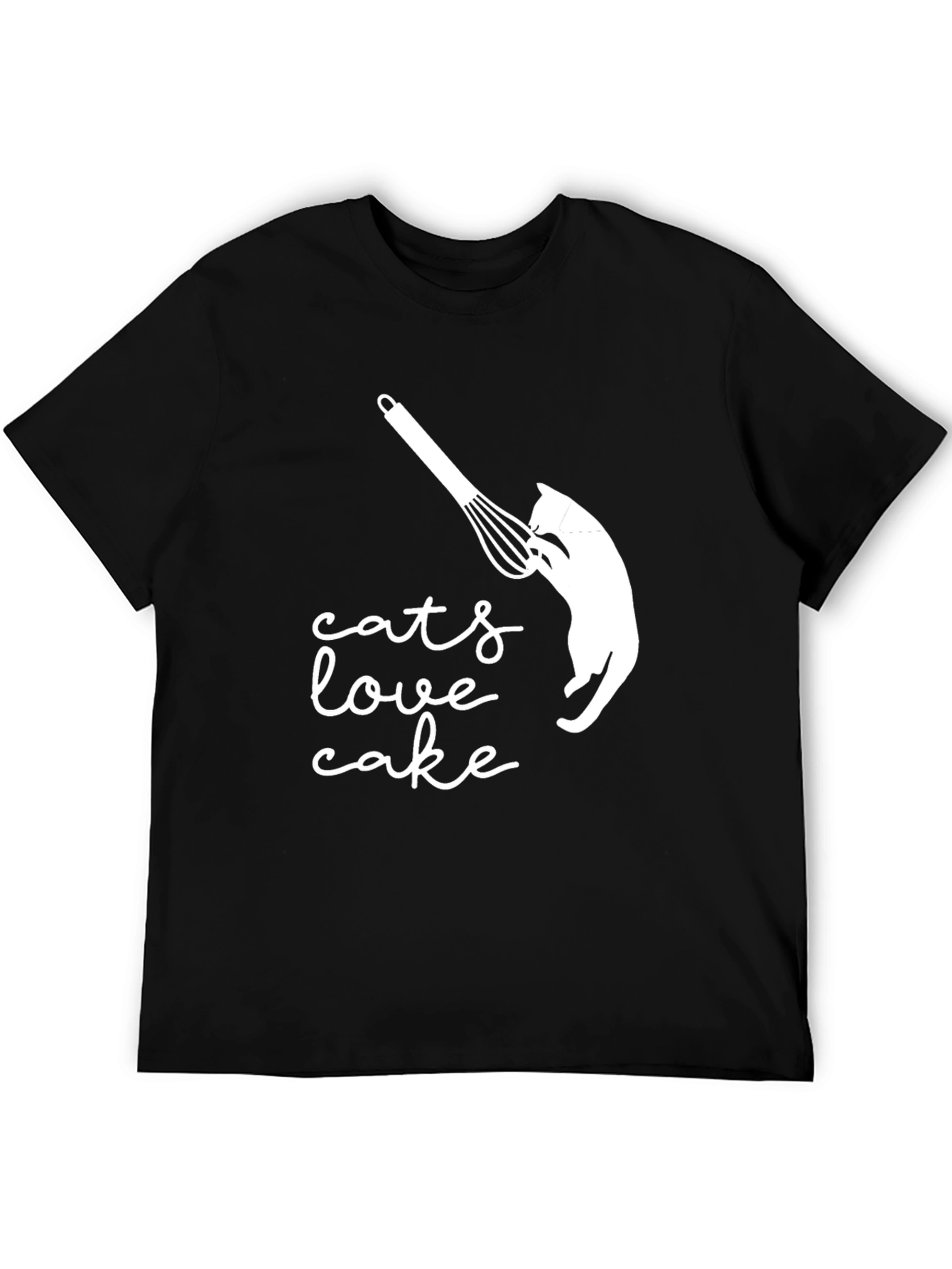 Black Cats Love Cake Graphic T-Shirt view 5