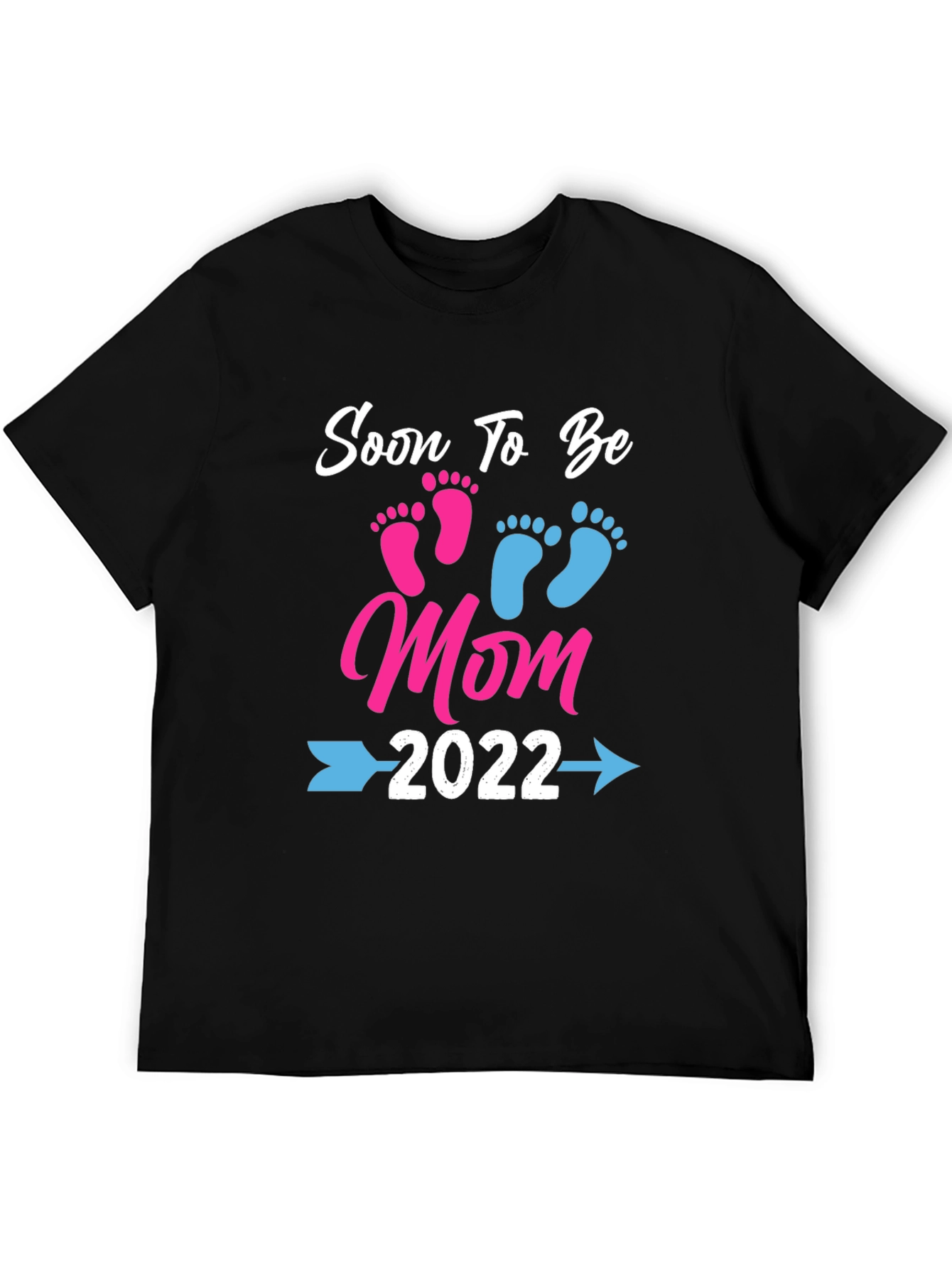 Black Soon To Be Mom 2022 T-Shirt view 5