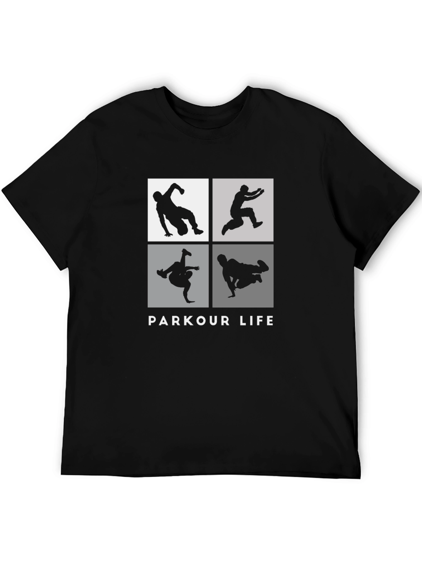 Black Parkour Life Black Graphic Tee view 5
