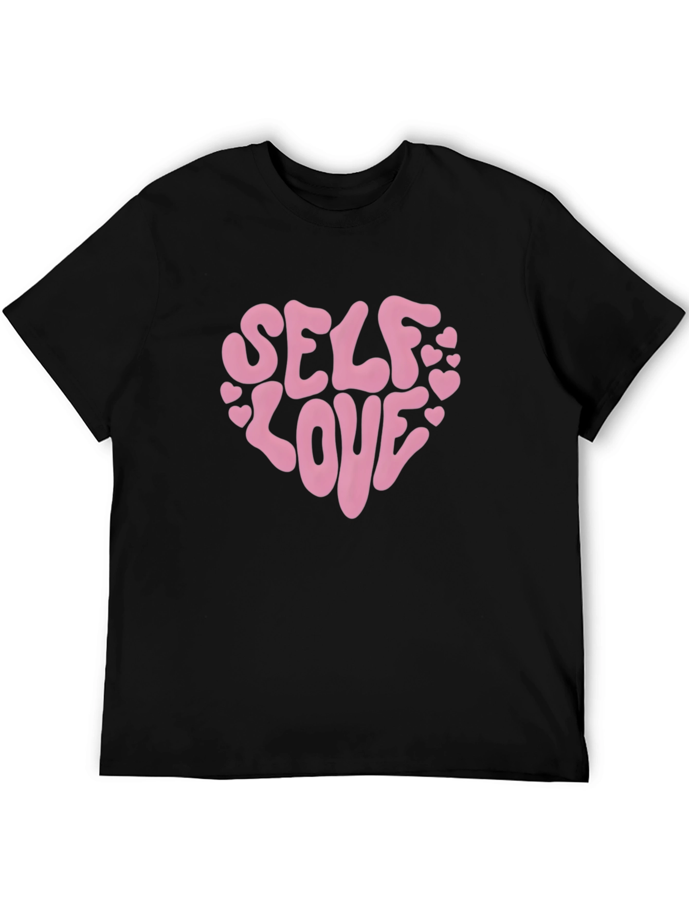 Black Self Love Heart Graphic Tee - Black view 5
