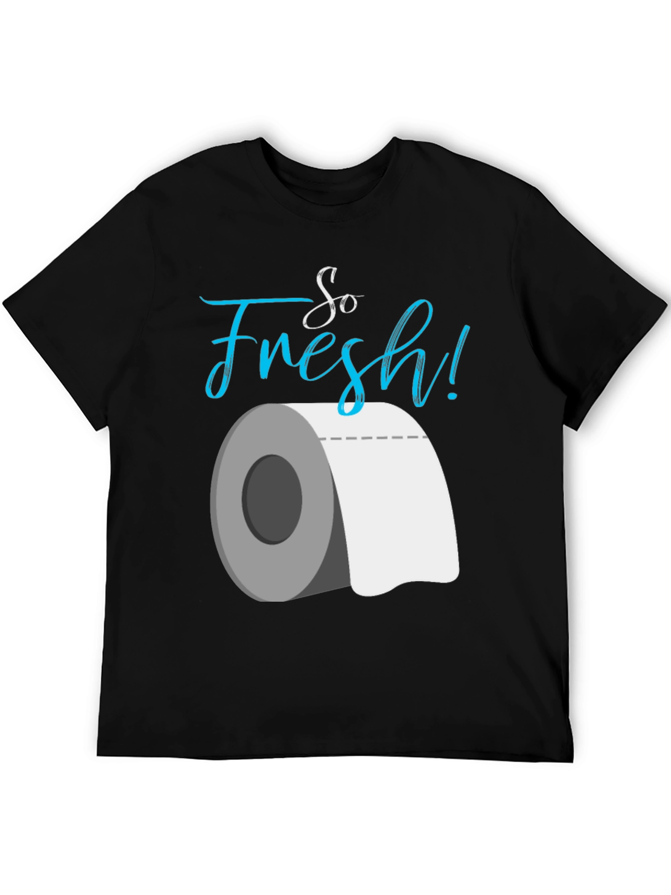 Black So Fresh Toilet Paper Graphic T-Shirt view 5