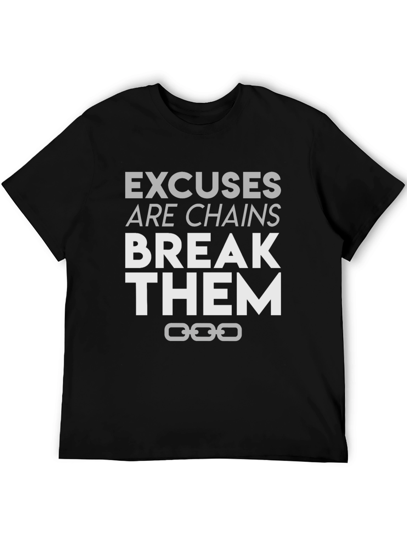 Black Motivational 'Break Them' Graphic T-Shirt view 5