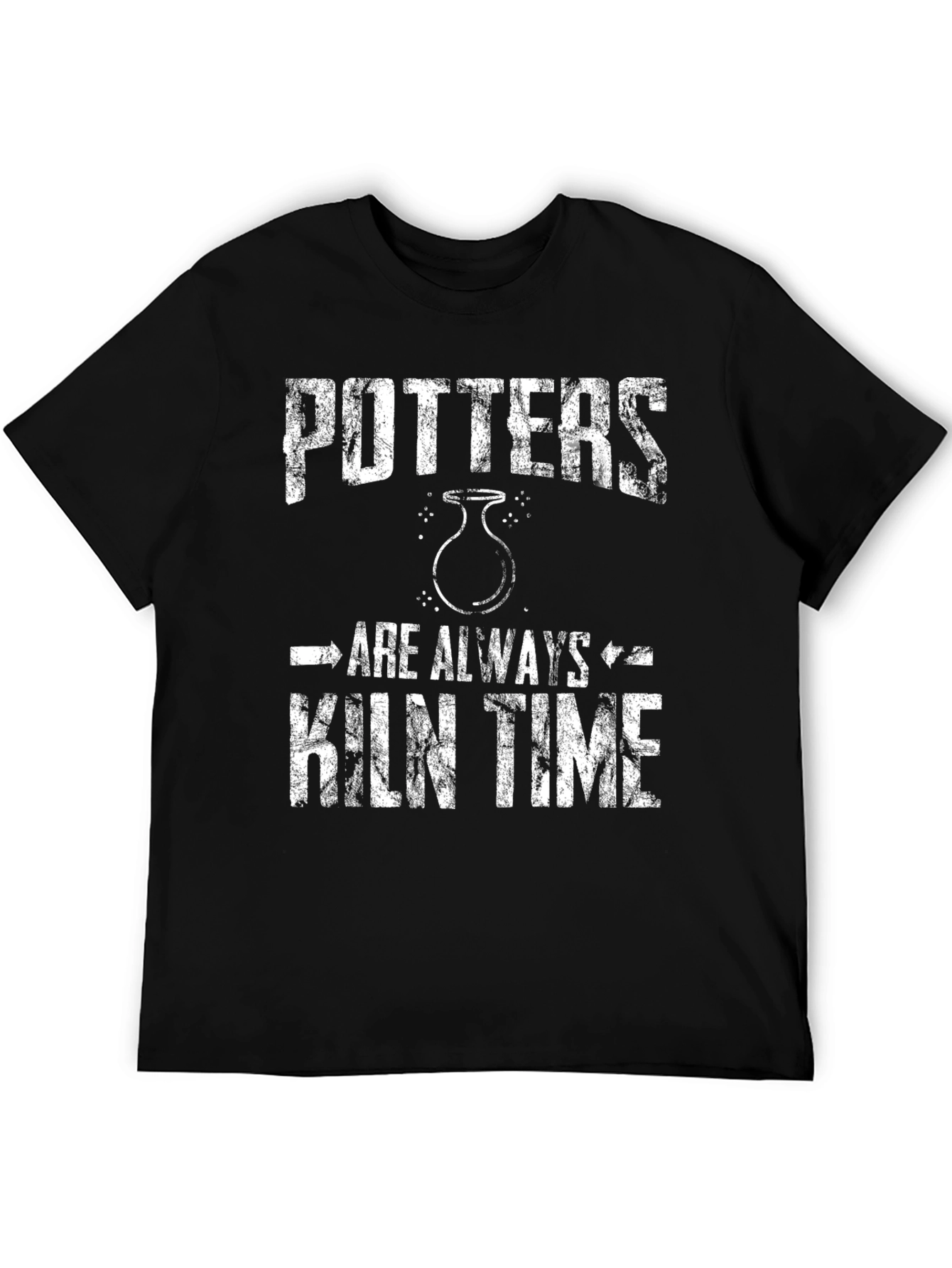 Black Potters Kiln Time Graphic T-Shirt view 5