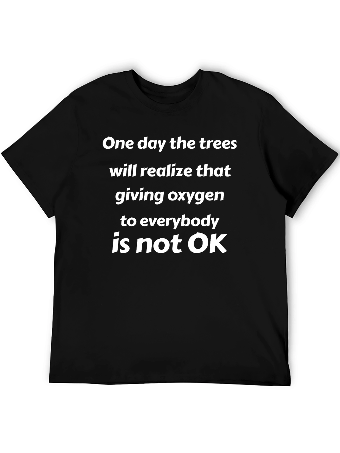 Black Funny Tree Oxygen T-Shirt - Black view 5