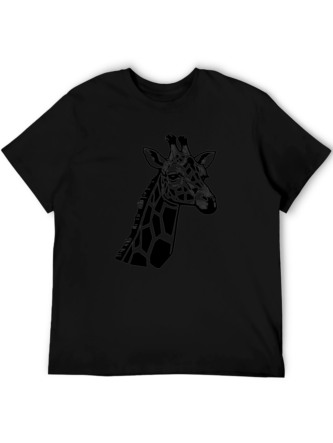 Black Giraffe Graphic Tee - Stylish Black T-Shirt view 5