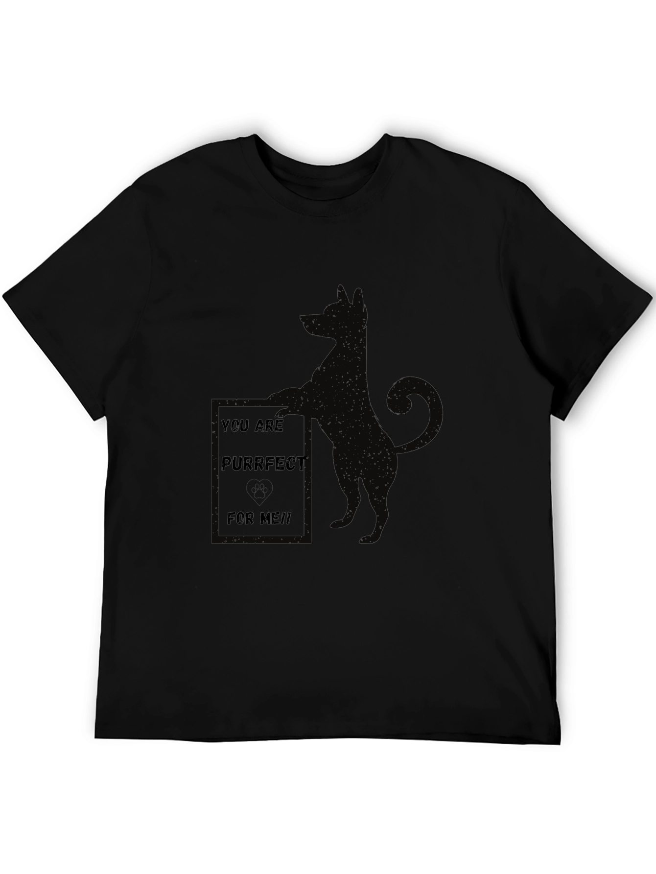 Black Purrfect Cat Lover T-Shirt view 5