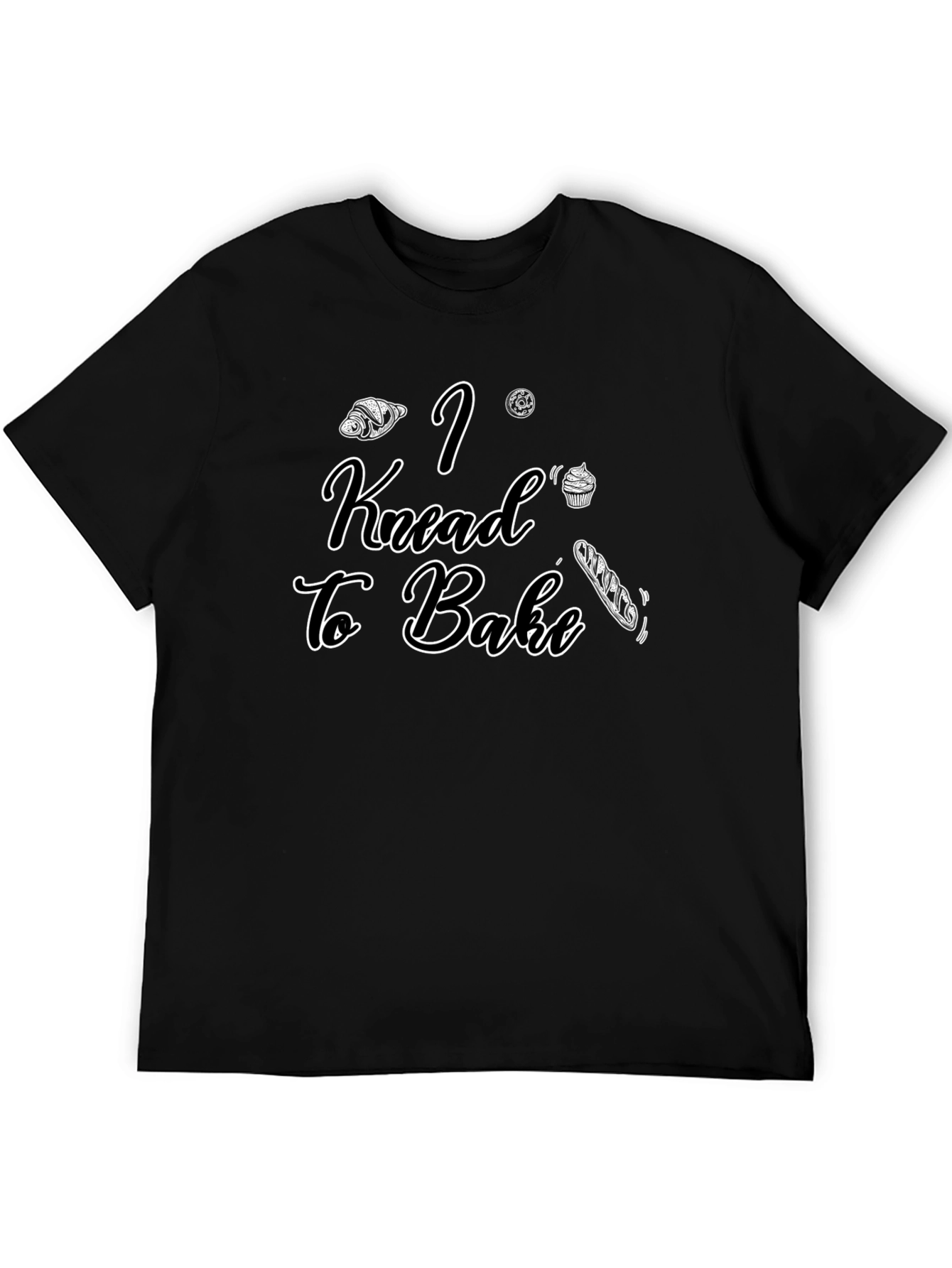 Black I Knead to Bake - Funny Baking T-Shirt view 5