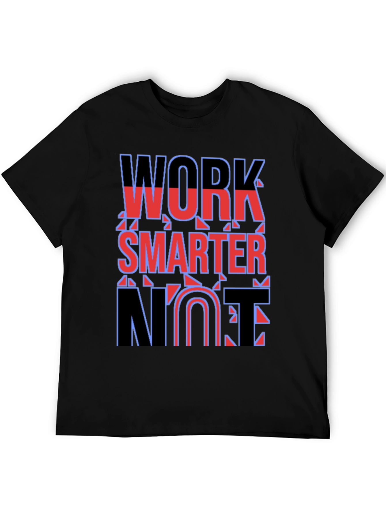 Black Work Smarter Not Fun T-Shirt view 5