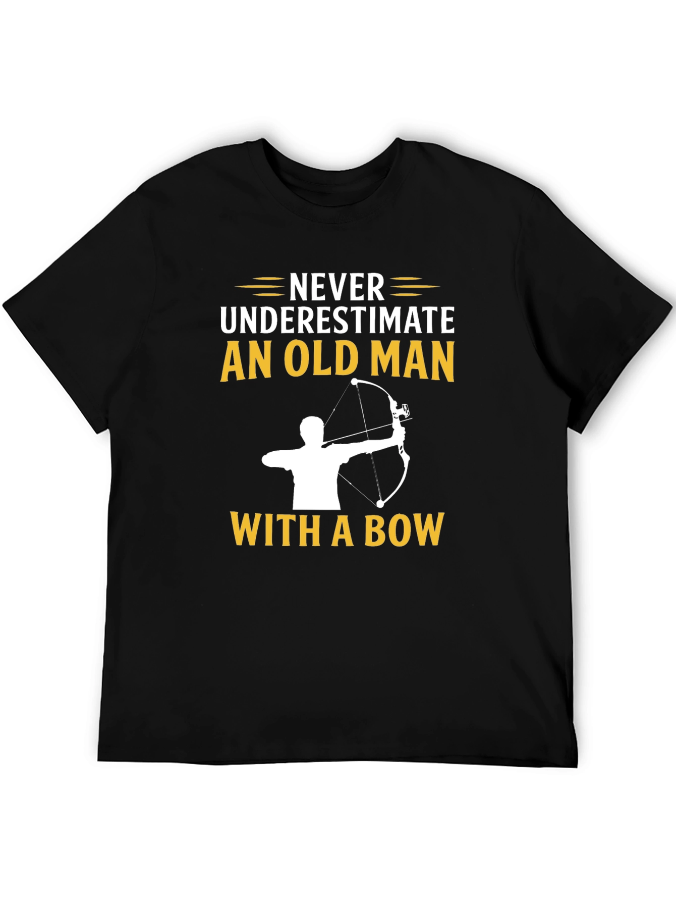 Never Underestimate an Old Man With a Bow T-Shirt - 5