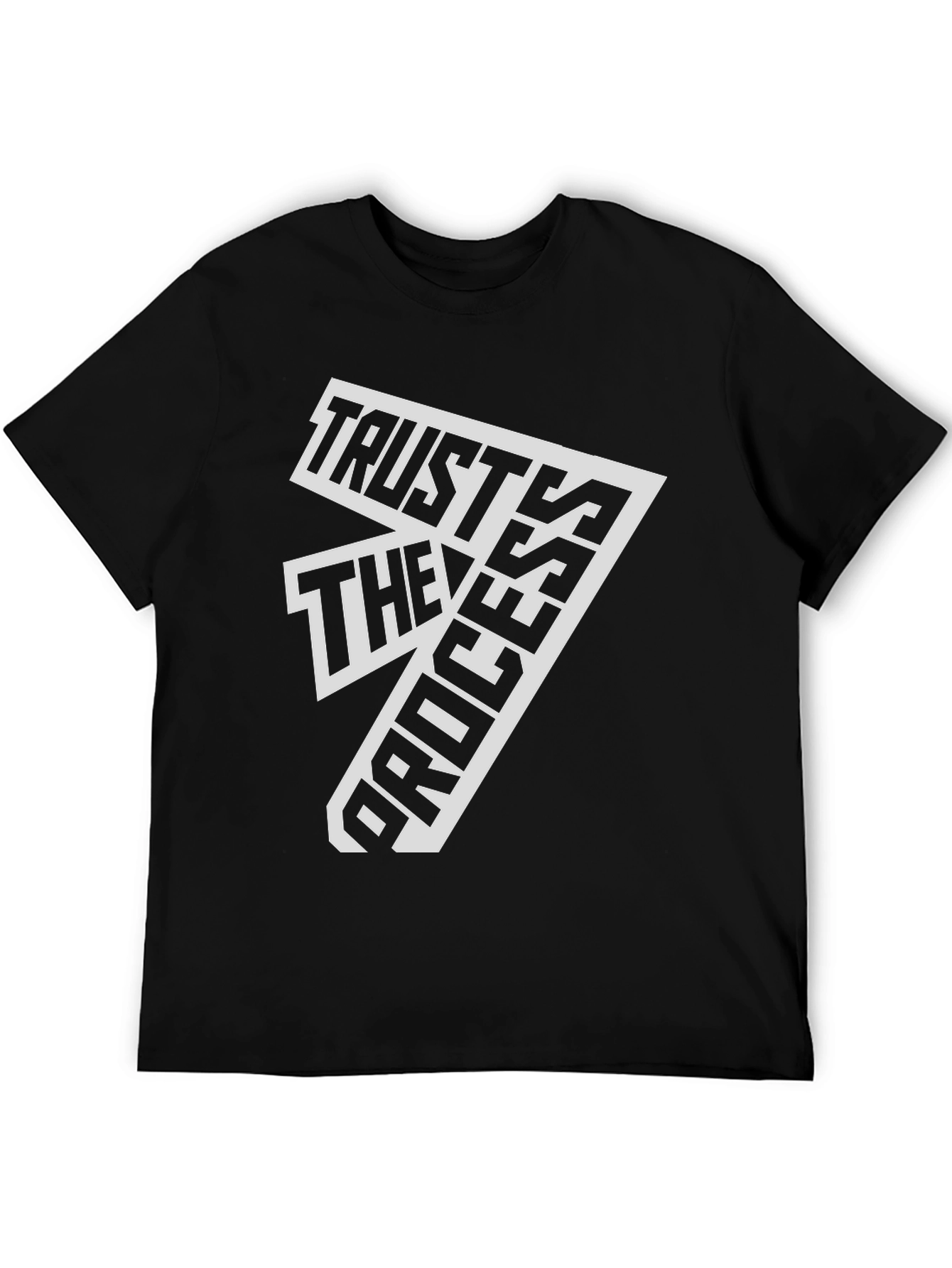 Black Trust The Process Black Graphic Tee view 5
