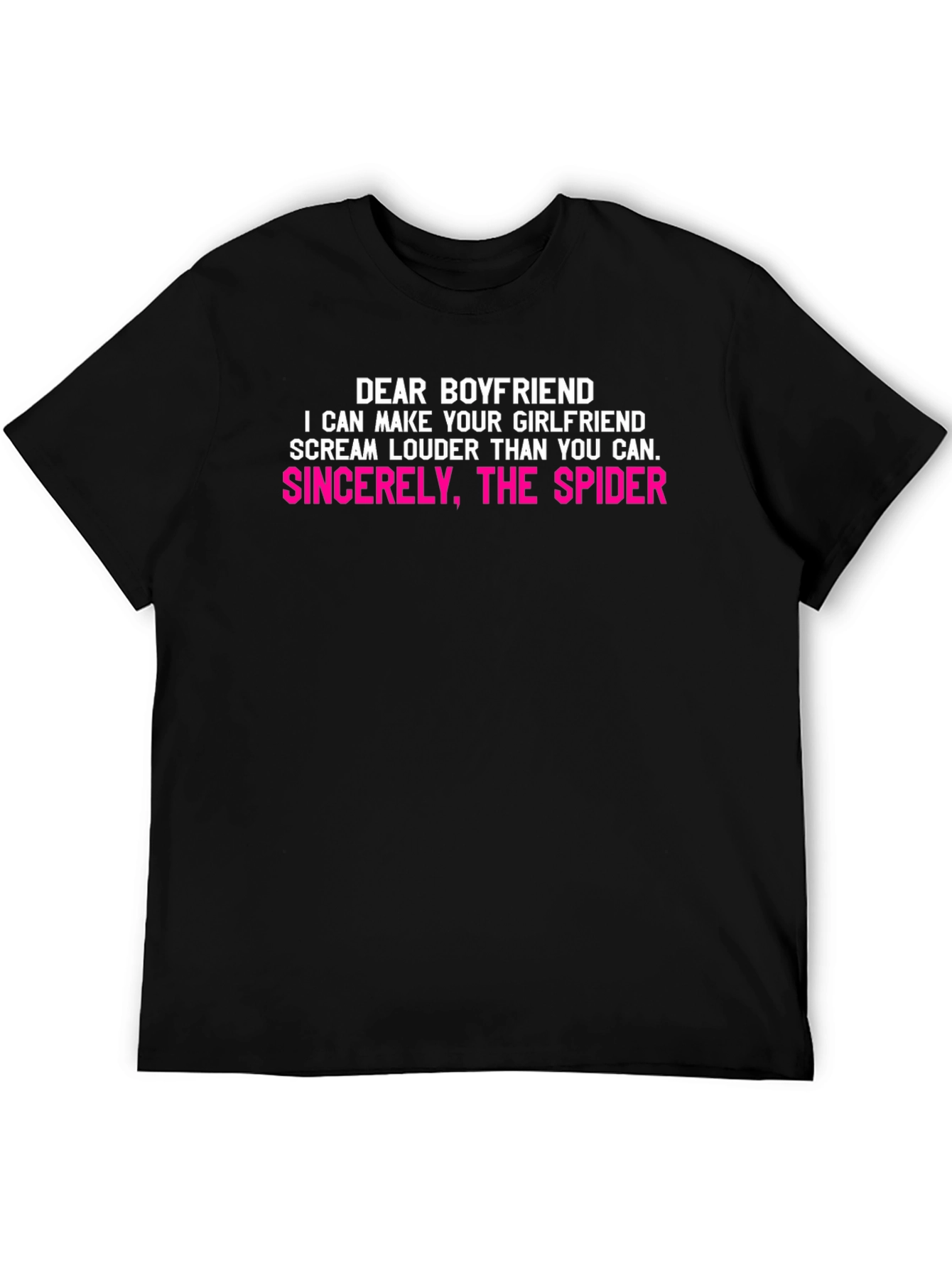 Black Funny "Dear Boyfriend, Sincerely The Spider" Graphic Tee view 5