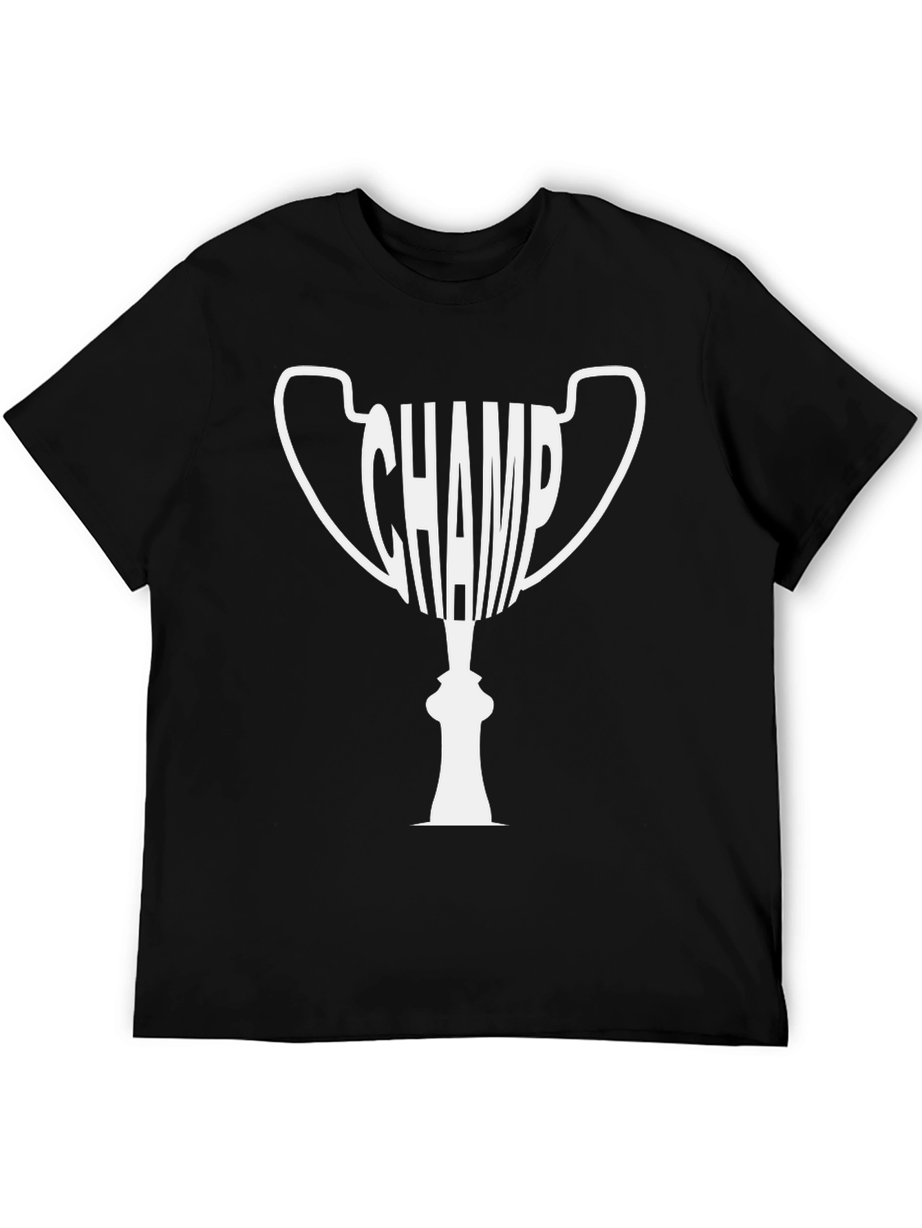 Black Champ Trophy T-Shirt - Celebrate Your Victories! view 5