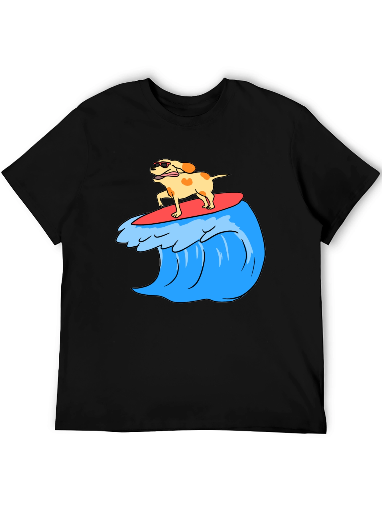Black Dog Surfing Wave Graphic Tee view 5
