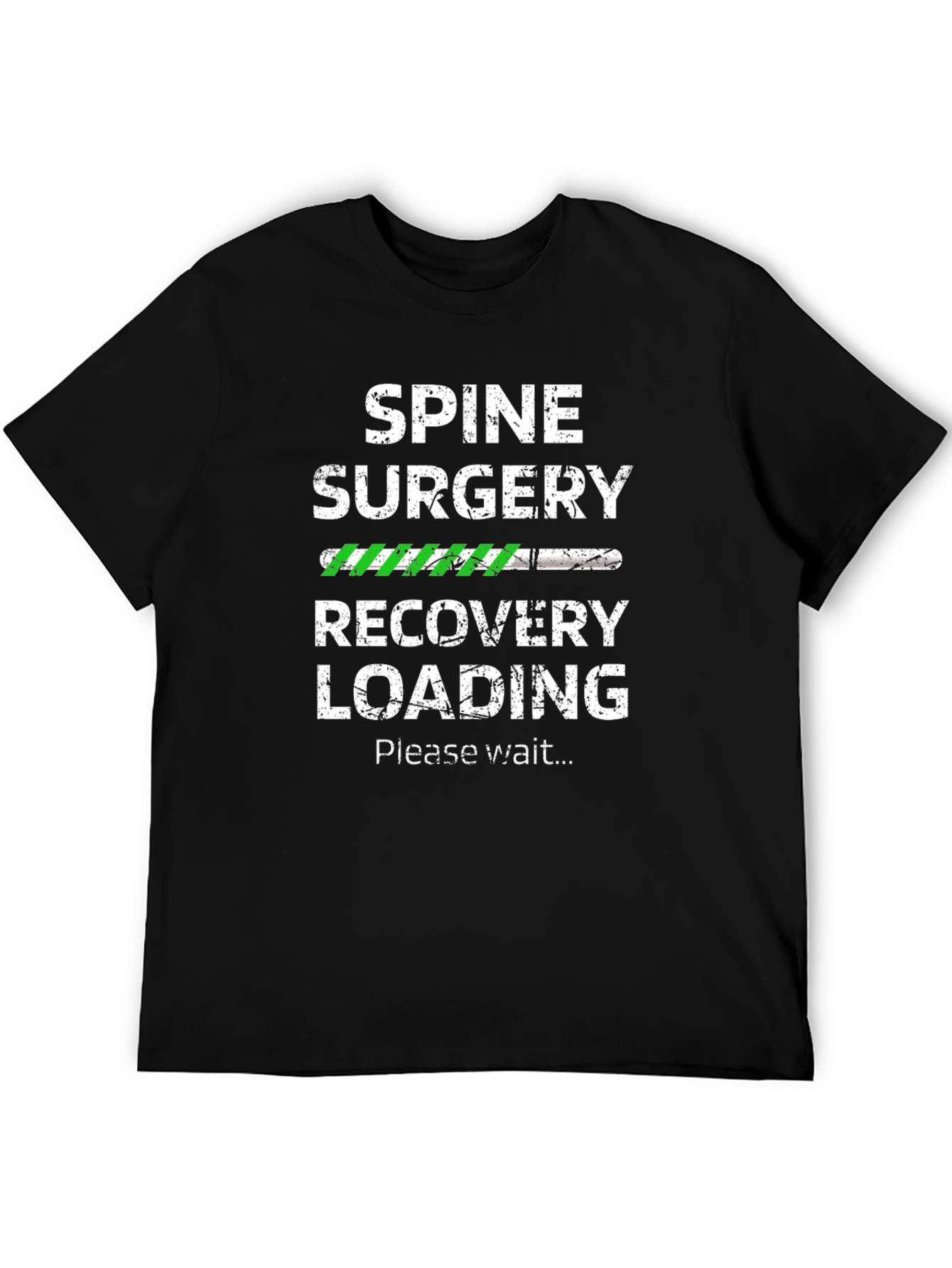 Black Spine Surgery Recovery Loading T-Shirt view 5