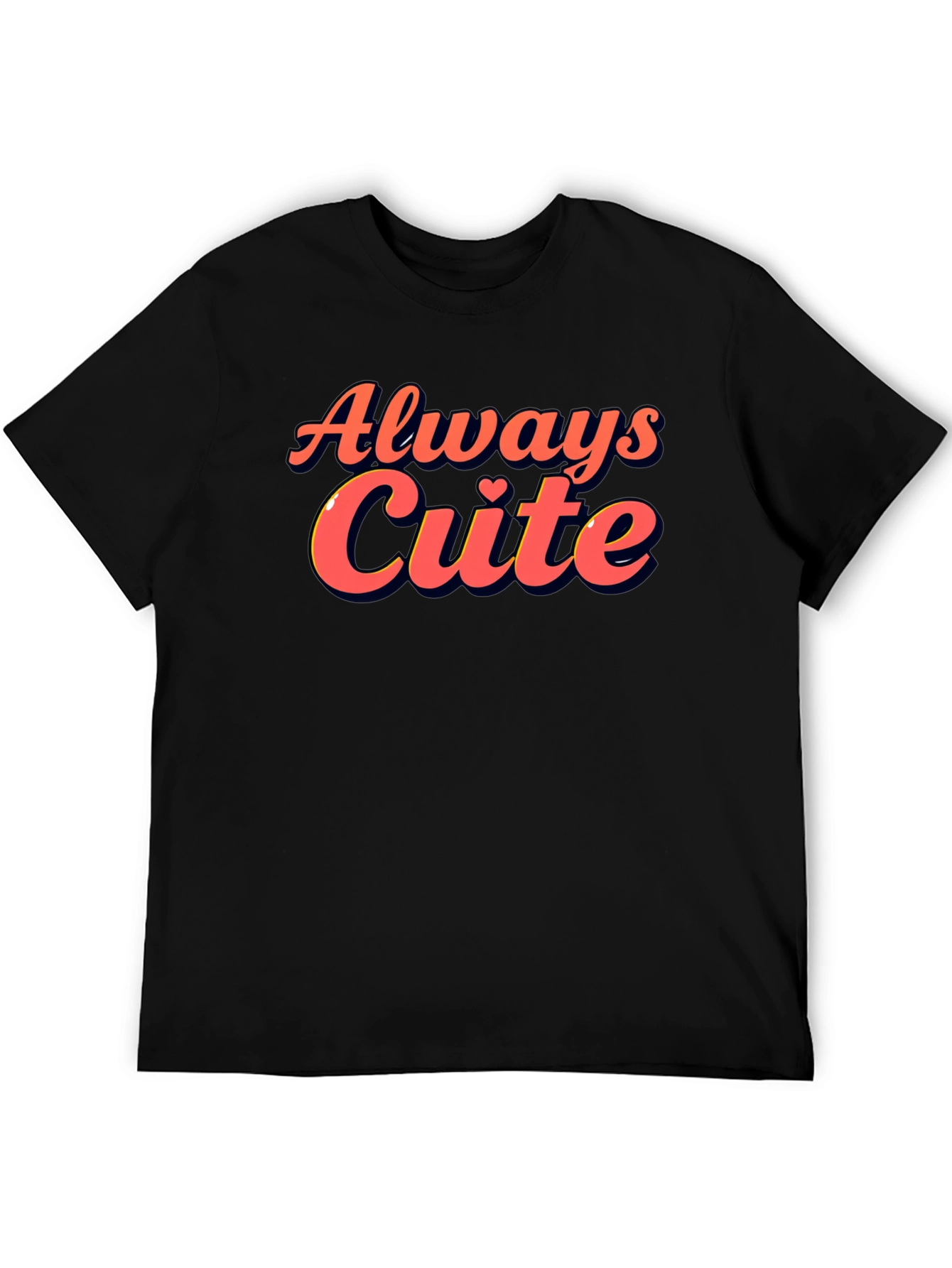 Black Always Cute Graphic T-Shirt view 5