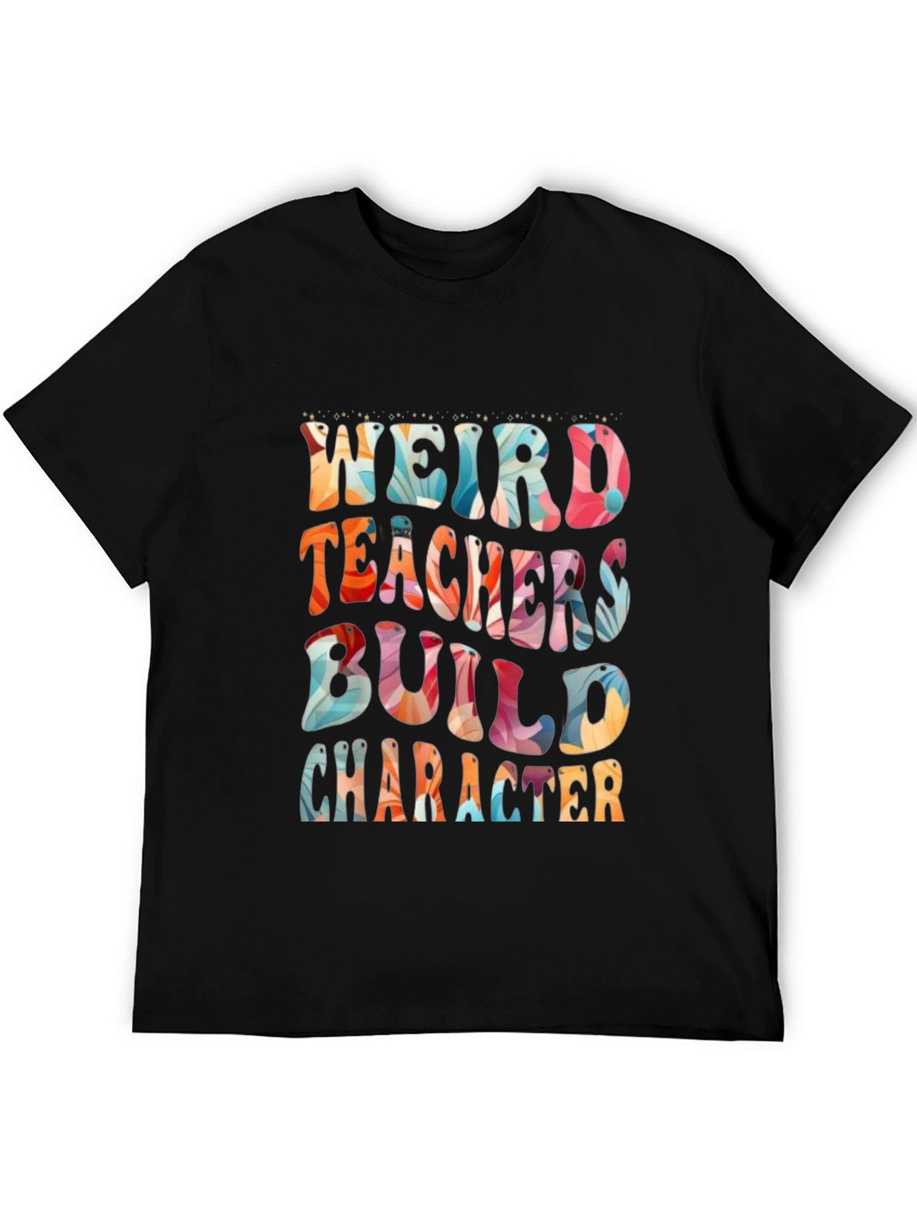 Black Weird Teachers Build Character T-Shirt view 5