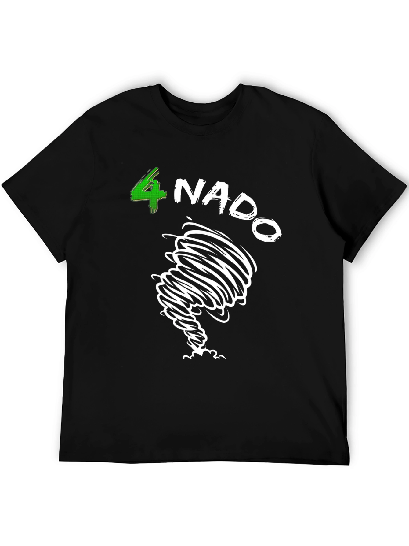 Black 4 Nado Tornado Graphic Black T-Shirt view 5