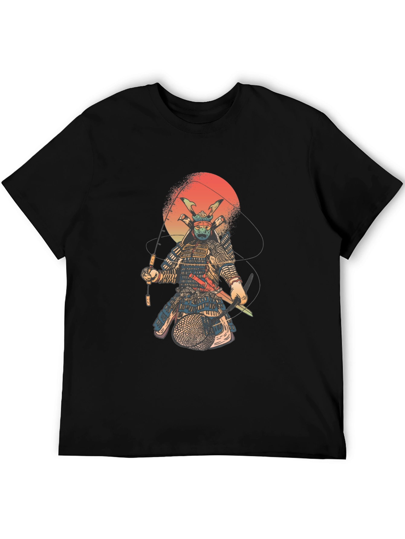 Black Samurai Fishing T-Shirt - Black view 5