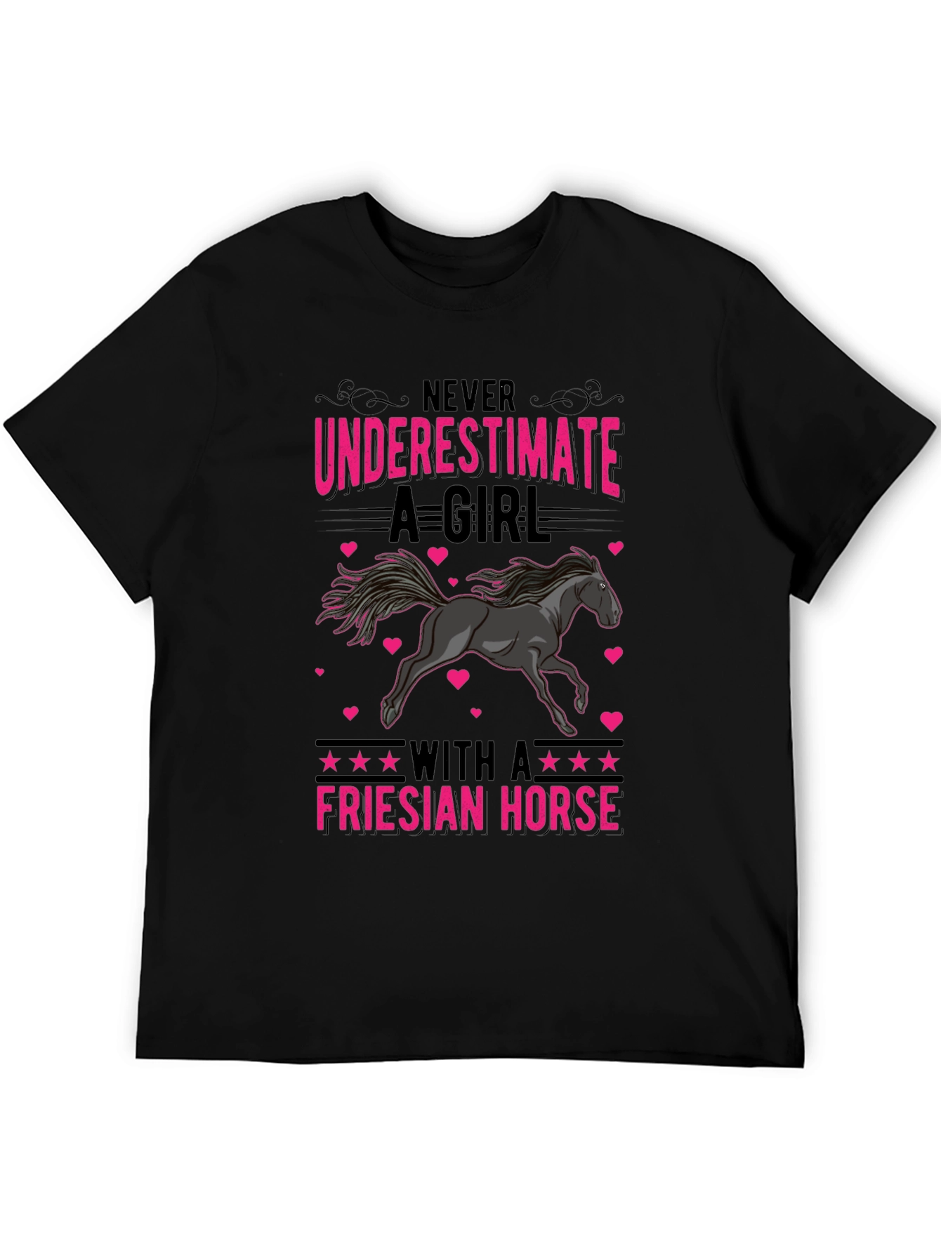 Friesian Horse Girl's T-Shirt - Never Underestimate - 5