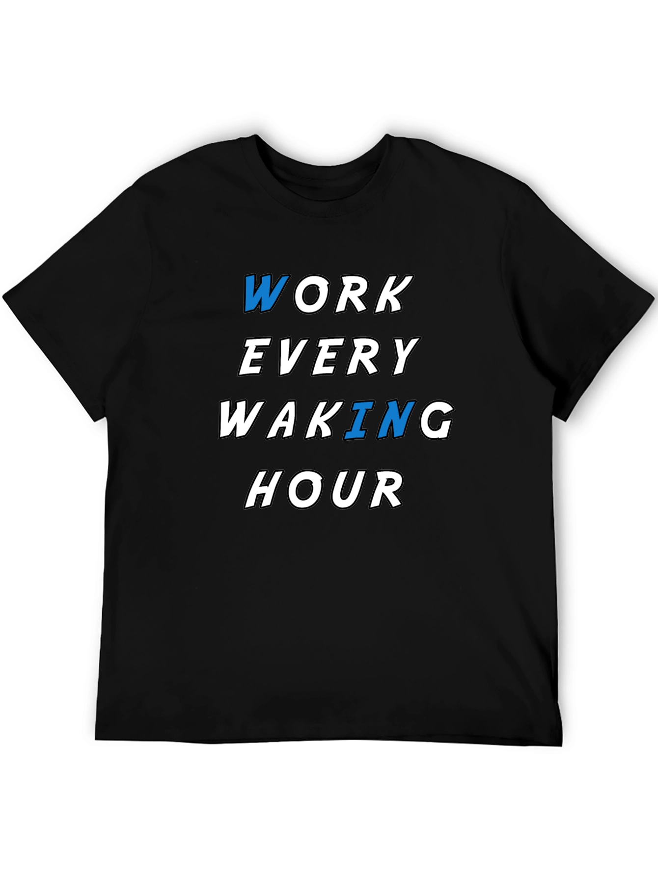 Black Work Every Waking Hour Graphic Tee - Black view 5