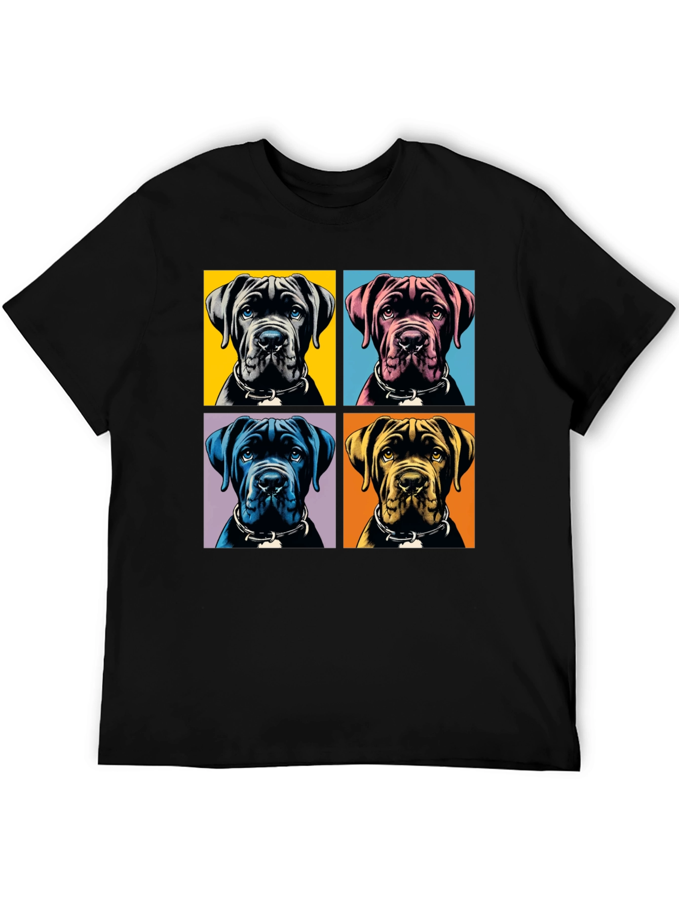 Black Pop Art Dog Graphic T-Shirt - Stylish Pet Lover Apparel view 5