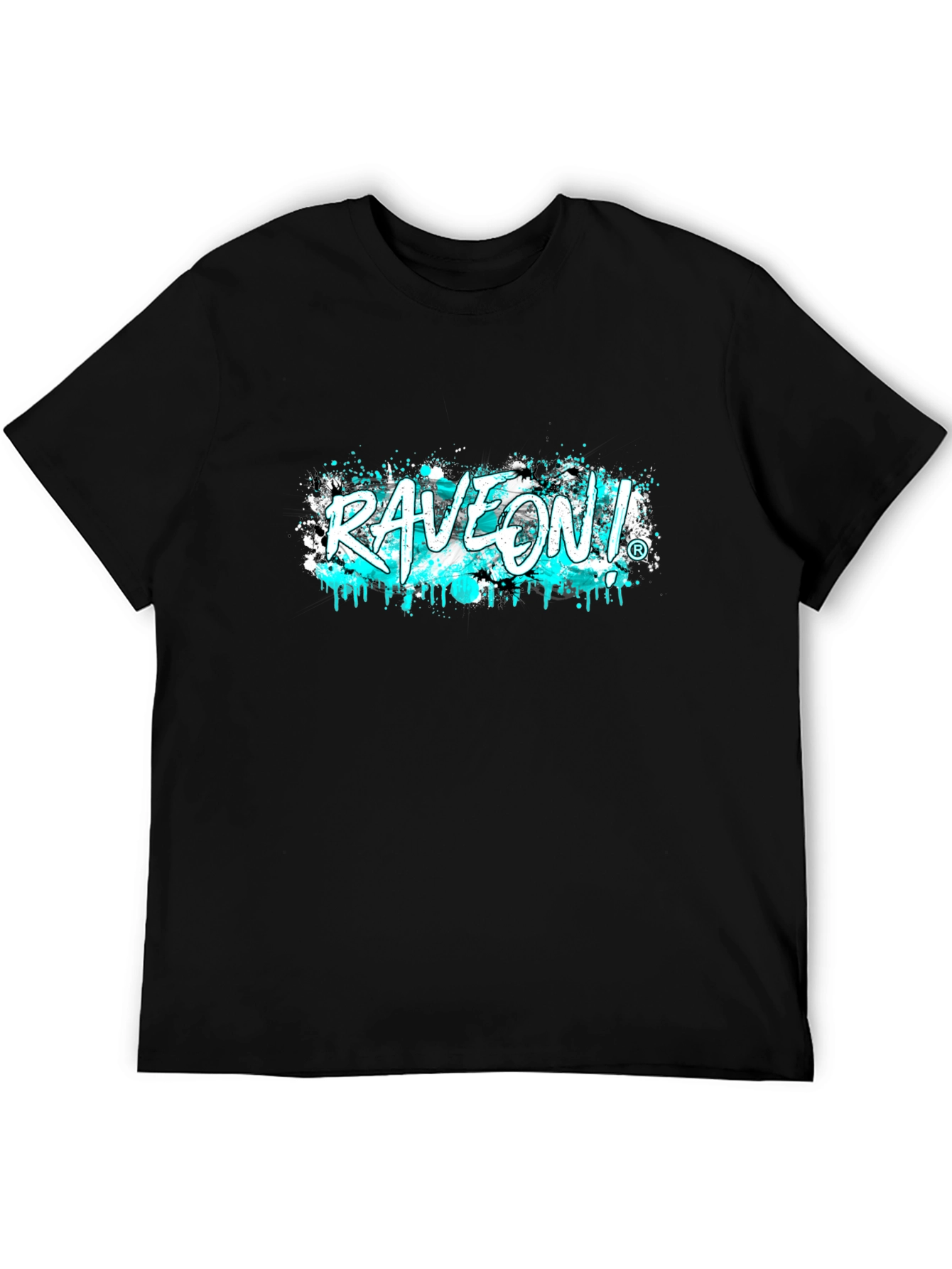 Black RaveOn! Graphic Tee - Black Cotton T-Shirt view 5