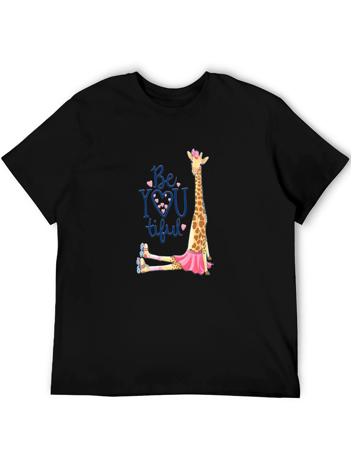 Black Be-YOU-tiful Giraffe T-Shirt view 5