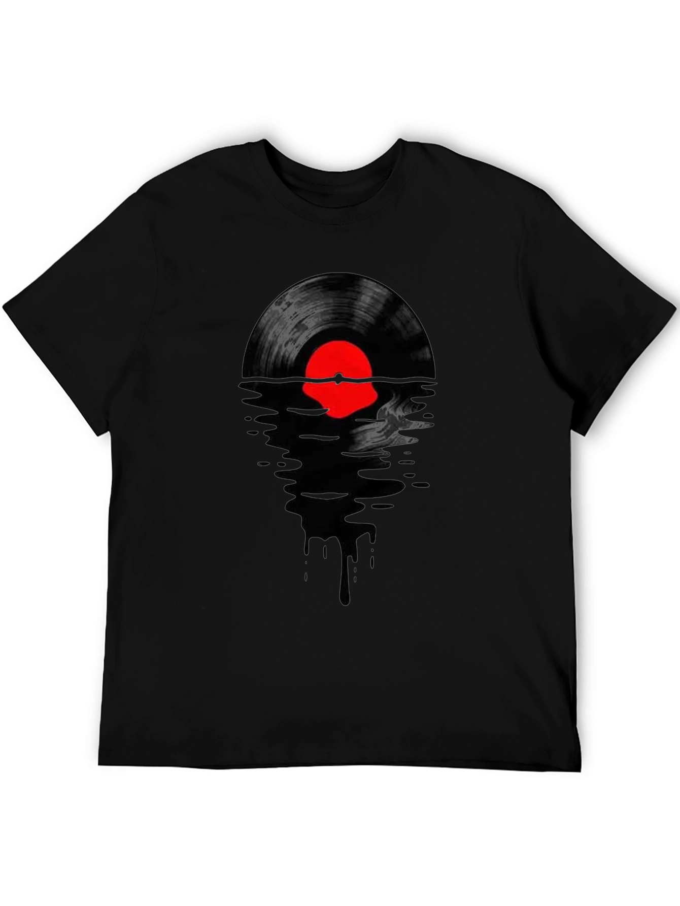 Black Vinyl Record Sunset T-Shirt - Cool Music Lover Tee view 5
